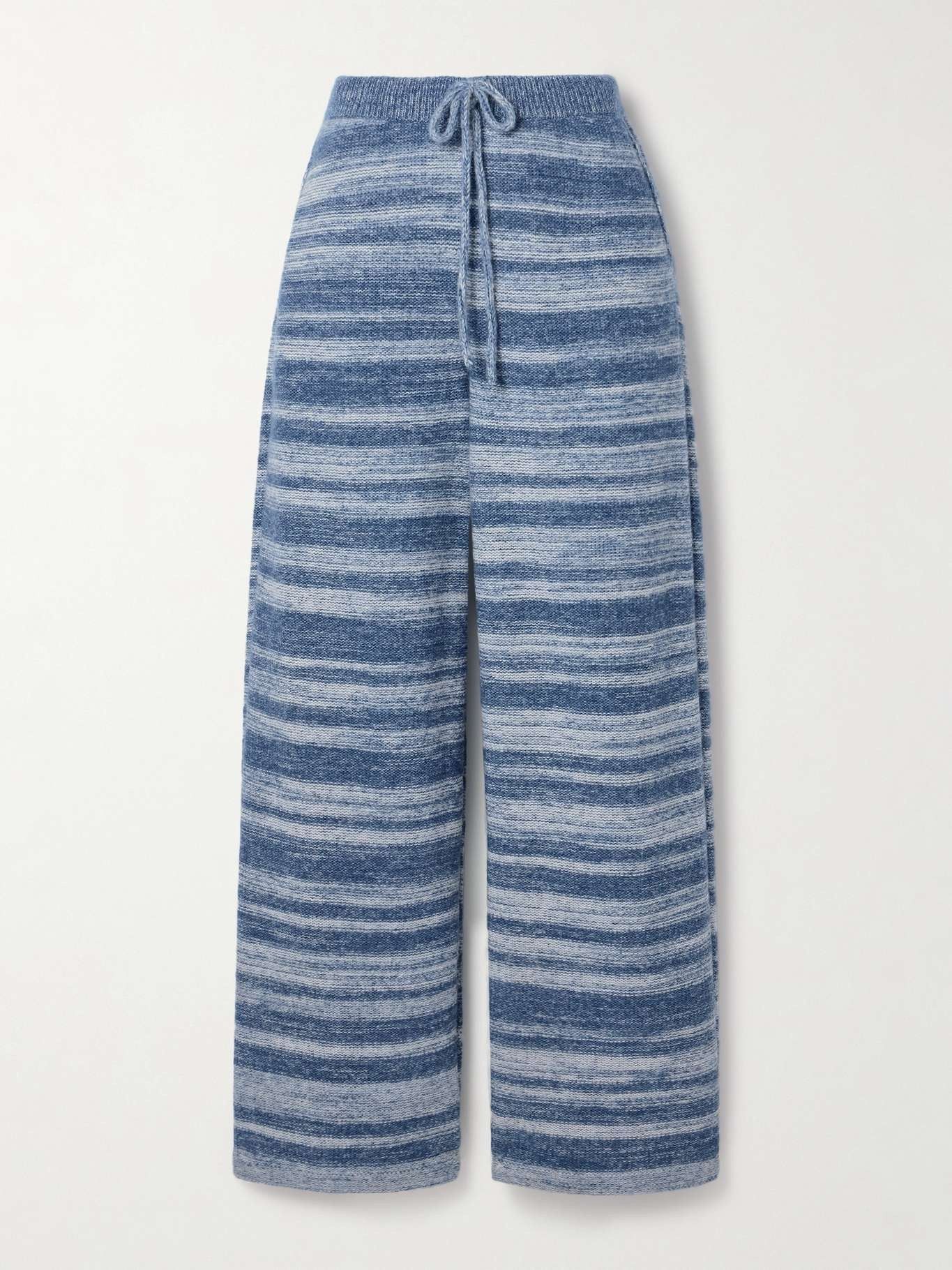 The Elder Statesman $1200 The Elder Statesman Nimbus Crest Cashmere Stripe Pants Size 30" / US 8 / IT 44 - 1 Thumbnail