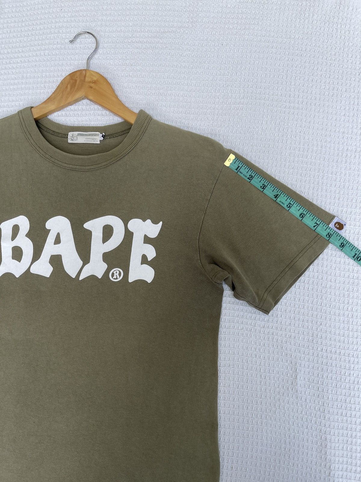 Bape Rare🔥Vintage Spellout Bape Army Green T-Shirt Size US S / EU 44-46 / 1 - 13 Thumbnail