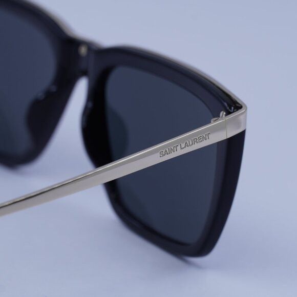 Saint Laurent Paris Saint Laurent SL 765 001 Sunglasses Black/Gold Square Frame Size ONE SIZE - 10 Thumbnail