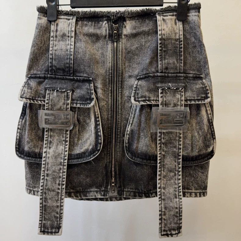 Fendi Fendi Denim Cargo Mini Skirt - dmc Size US 36 / EU 52 - 1 Thumbnail