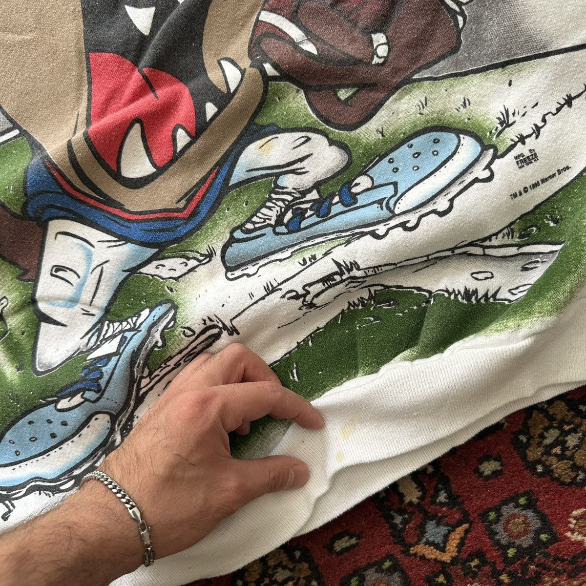 Vintage Looney Tunes Taz Football Crewneck — 1995 Vintage Size US L / EU 52-54 / 3 - 11 Thumbnail