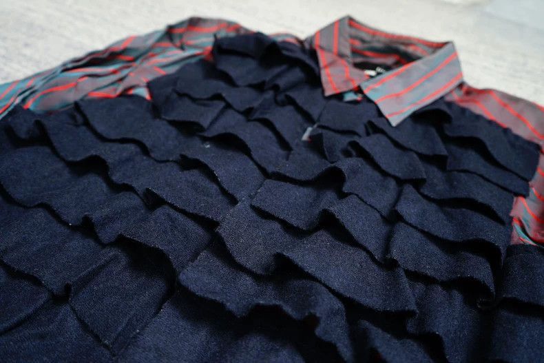 Comme des Garcons comme des garcons pleated front patchwork rayon shirt 2505- Size US S / EU 44-46 / 1 - 3 Thumbnail