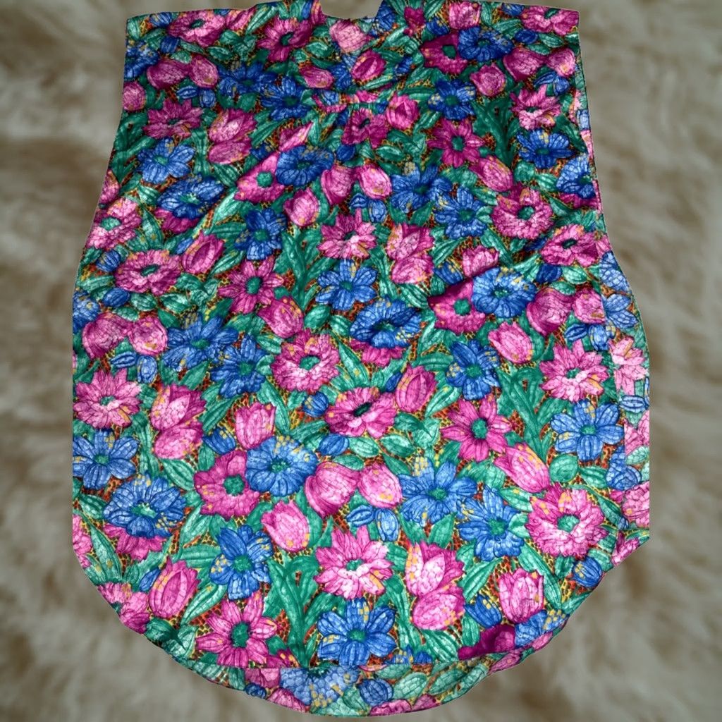 Vintage VINTAGE California Dynasty Womens Mumu Caftan Nightgown One Size Pink Blue Floral Size ONE SIZE - 1 Thumbnail