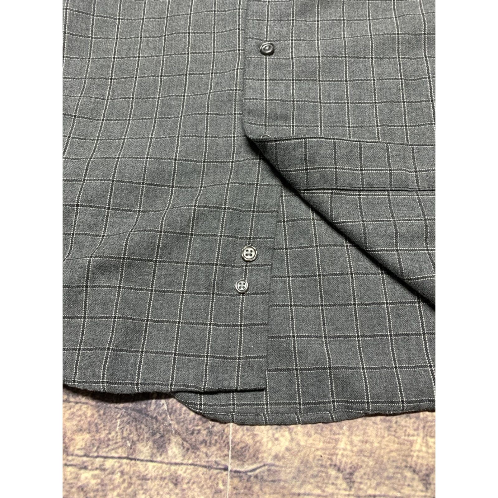 Vintage MunsingWear Shirt Men Large Gray Plaid Long Sleeve Button-Down 1 Pocket Size US L / EU 52-54 / 3 - 4 Thumbnail