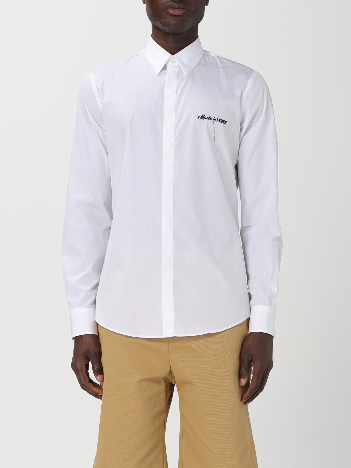 Fendi o1B3y1r0326 Shirt in White Size US L / EU 52-54 / 3 - 1 Thumbnail