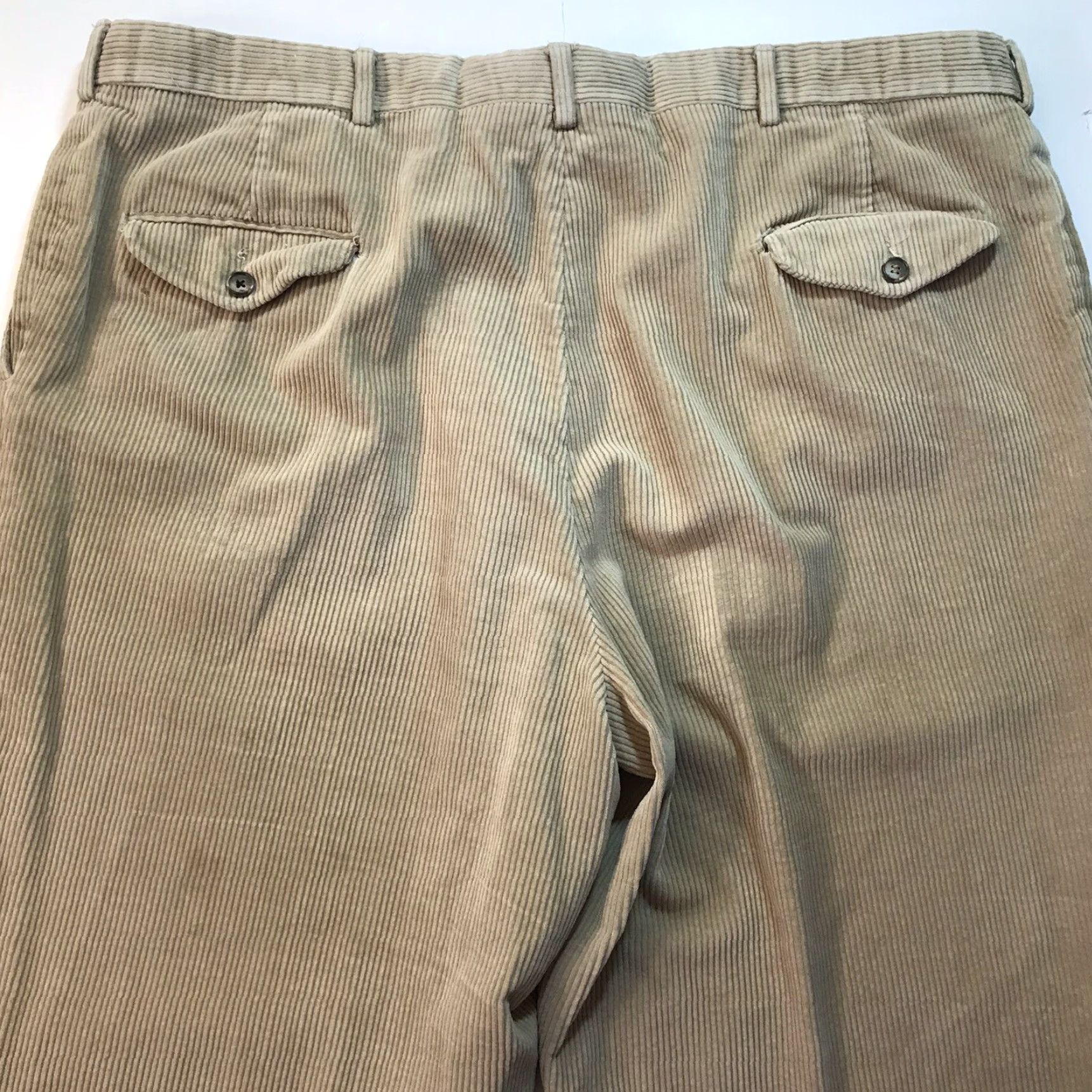 Vintage VINTAGE L.L. Bean Corduroy Pants Jeans 44x34 Beige Flat Front Mens USA Size US 44 / EU 60 - 6 Thumbnail