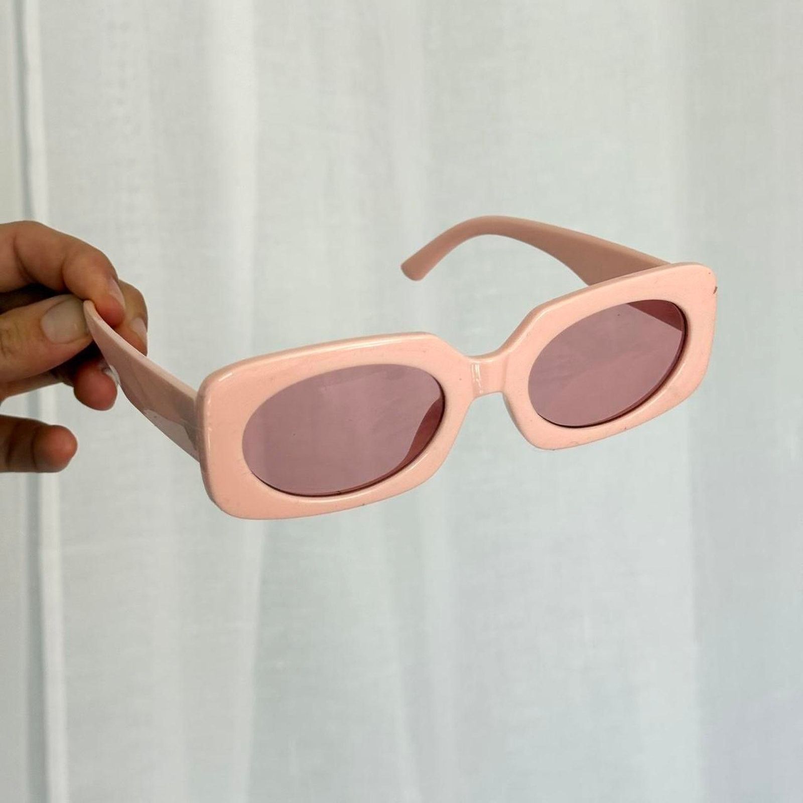 Other ✿ ⋆ 𓆩♡𓆪 Y2K Pink Rectangular Sunglasses 𓆩♡𓆪 ⋆ ✿ Size ONE SIZE - 2 Thumbnail
