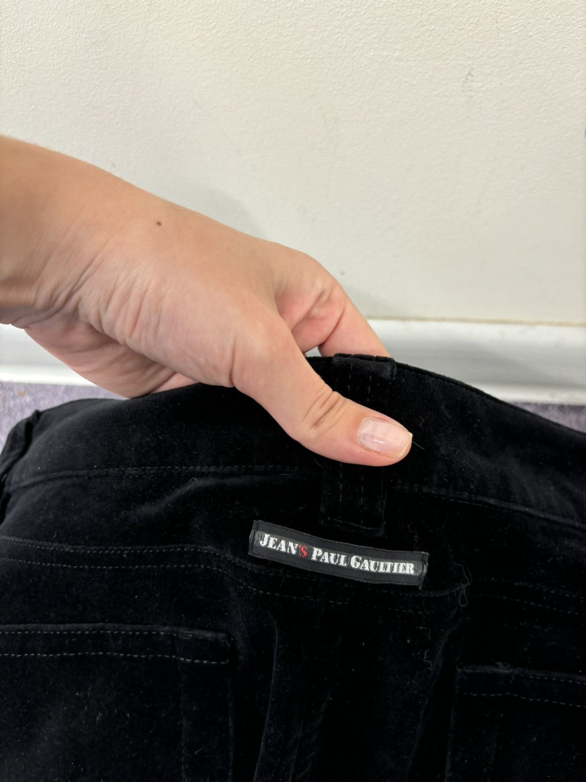 Jean Paul Gaultier Vintage Jean Paul Gaultier Women’s Velvet Rare Black Pants Size 30" / US 8 / IT 44 - 16 Thumbnail