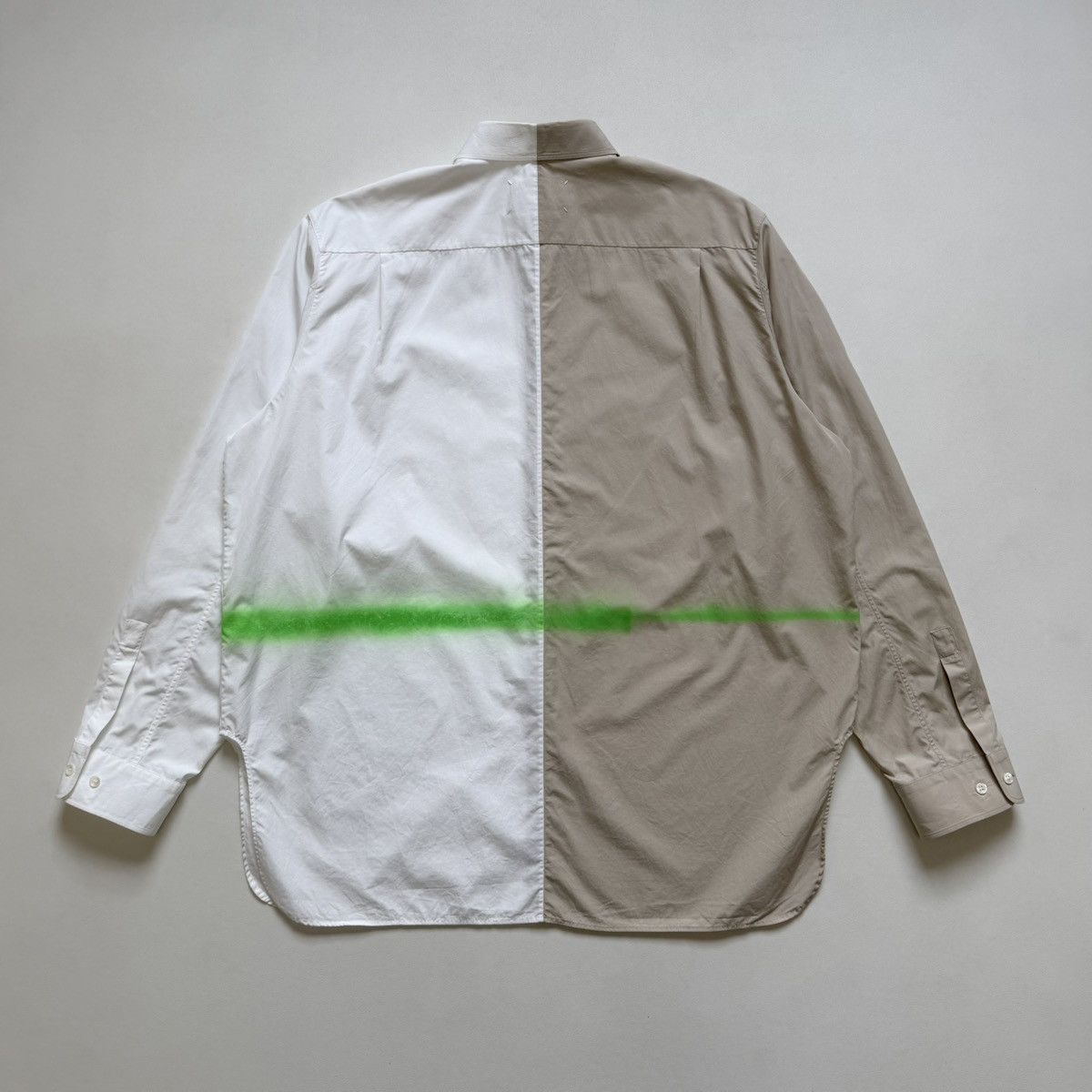 Maison Margiela A/W 17 Sample Split Colour Spray Paint Print Shirt Size US XL / EU 56 / 4 - 12 Thumbnail
