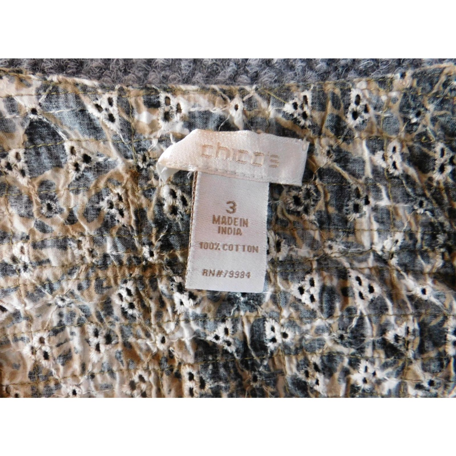 Vintage Chicos Womens Jacket 3 Brown Tribal designer button classic Size XS / US 0-2 / IT 36-38 - 4 Thumbnail