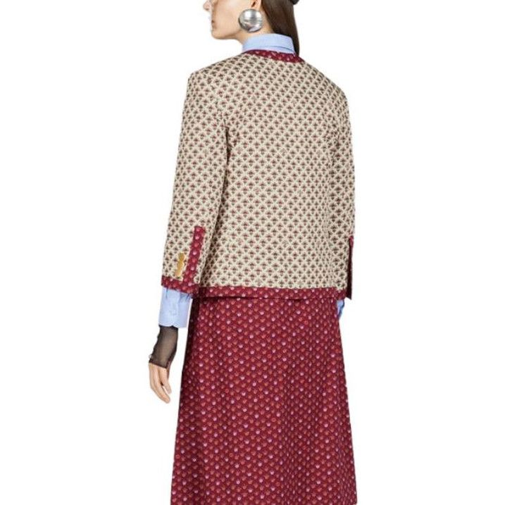Gucci o1loc1c0226 740455 Flower Print Cotton Jacket in Multicolor Size M / US 6-8 / IT 42-44 - 4 Thumbnail