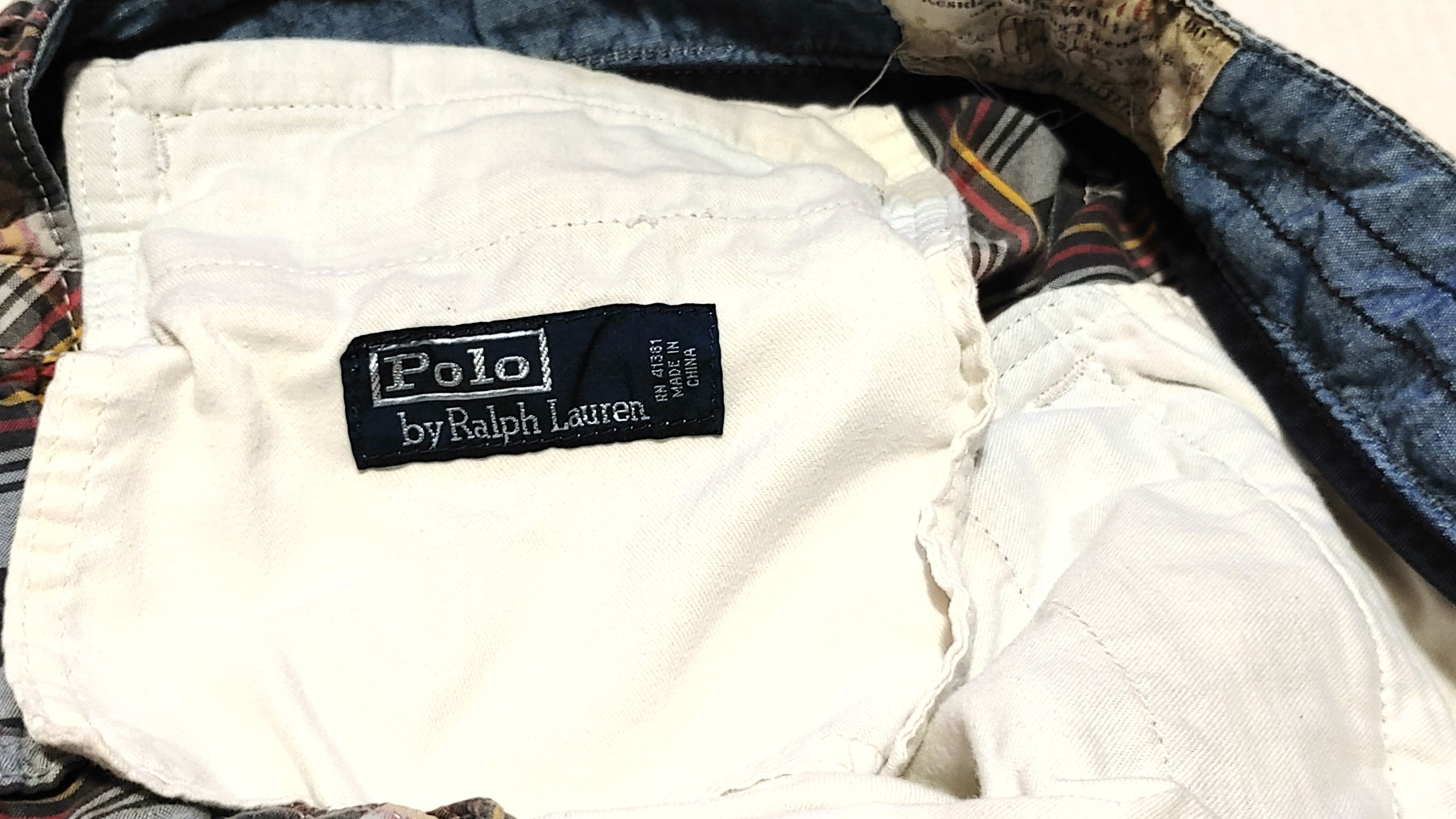 Polo Ralph Lauren × Vintage Polo Ralp Lauren Vintage Madras Patchwork Fishing Shorts Size US 36 / EU 52 - 10 Thumbnail