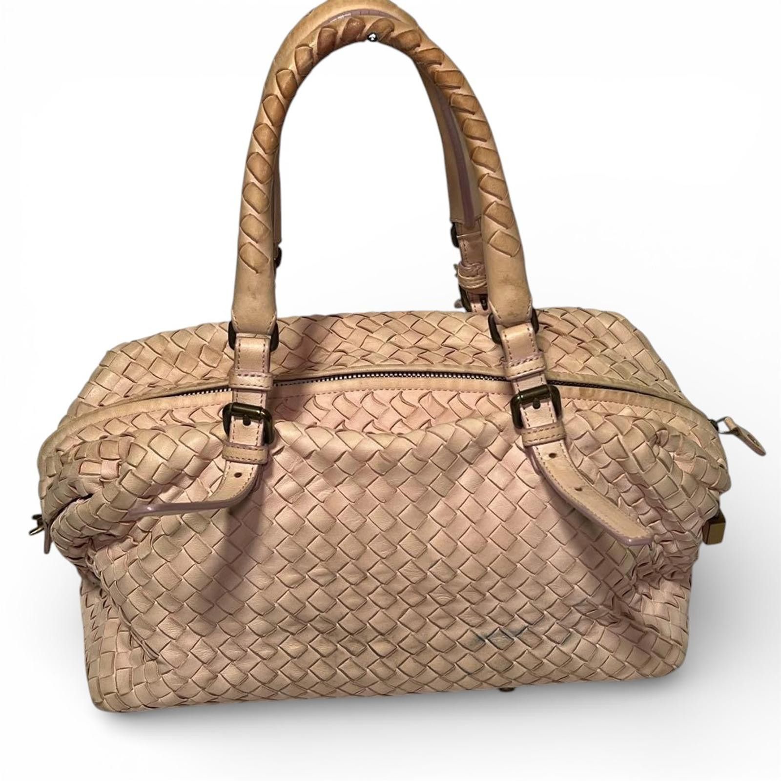 Bottega Veneta Bottega Veneta - Woven Leather Shoulder Bag Beige Size ONE SIZE - 2 Thumbnail