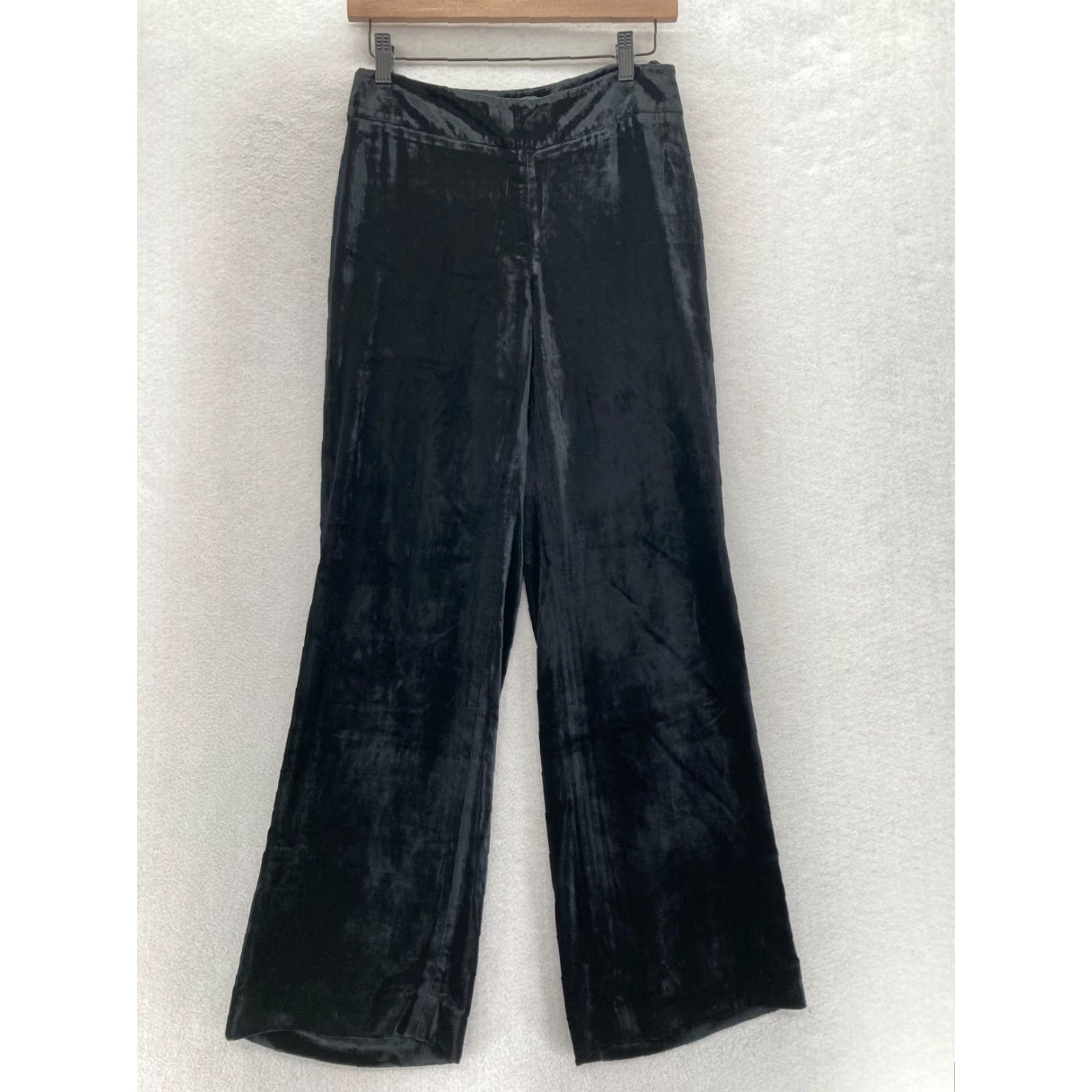 Talbots Talbots Velvet Velour Relaxed Pants Women 2P Petite Side Zip Mid Rise Casual Size 26" / US 2 / IT 38 - 2 Thumbnail