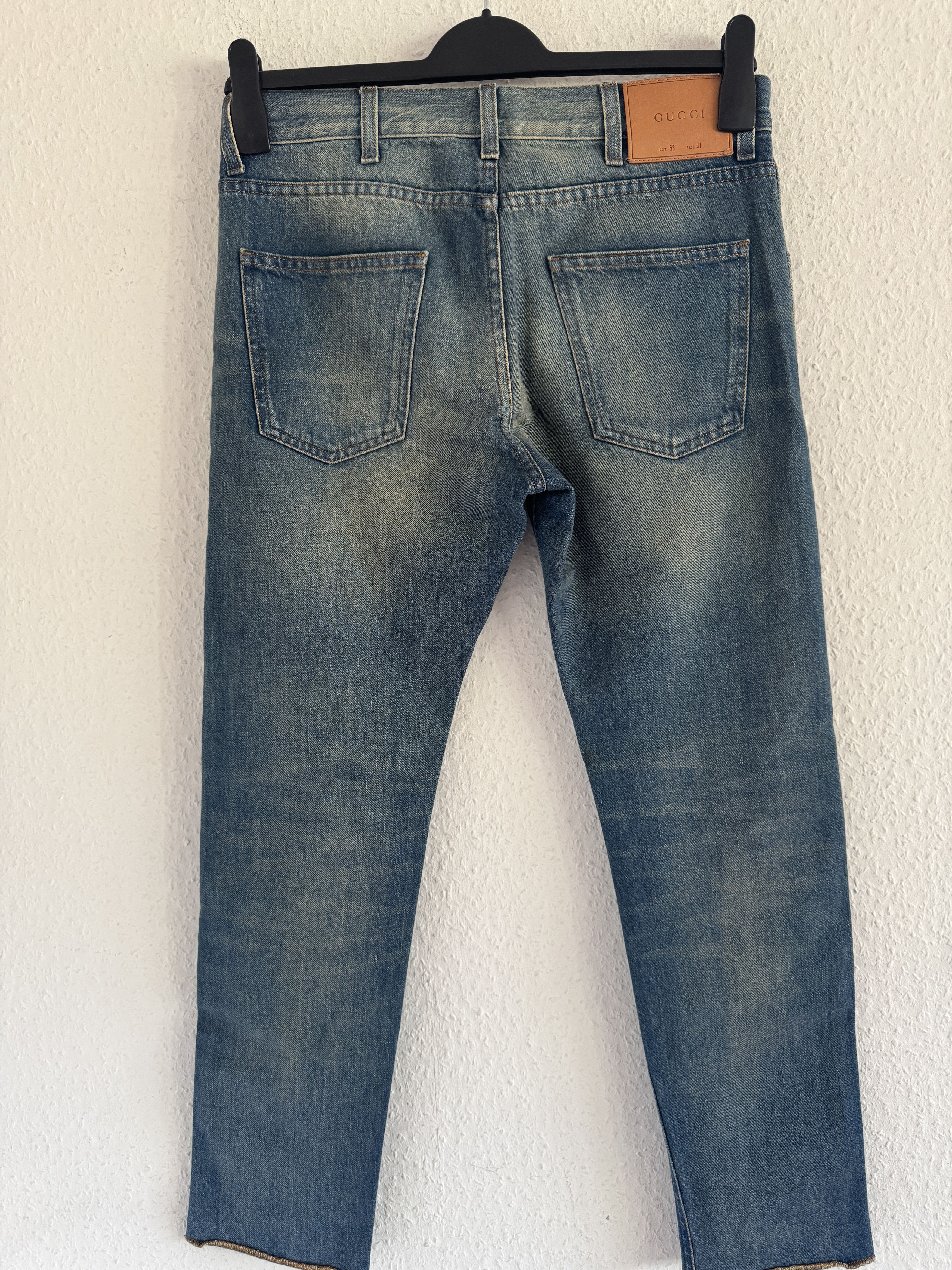 Gucci Snake Embroidered Denim Jeans Size US 31 - 13 Thumbnail