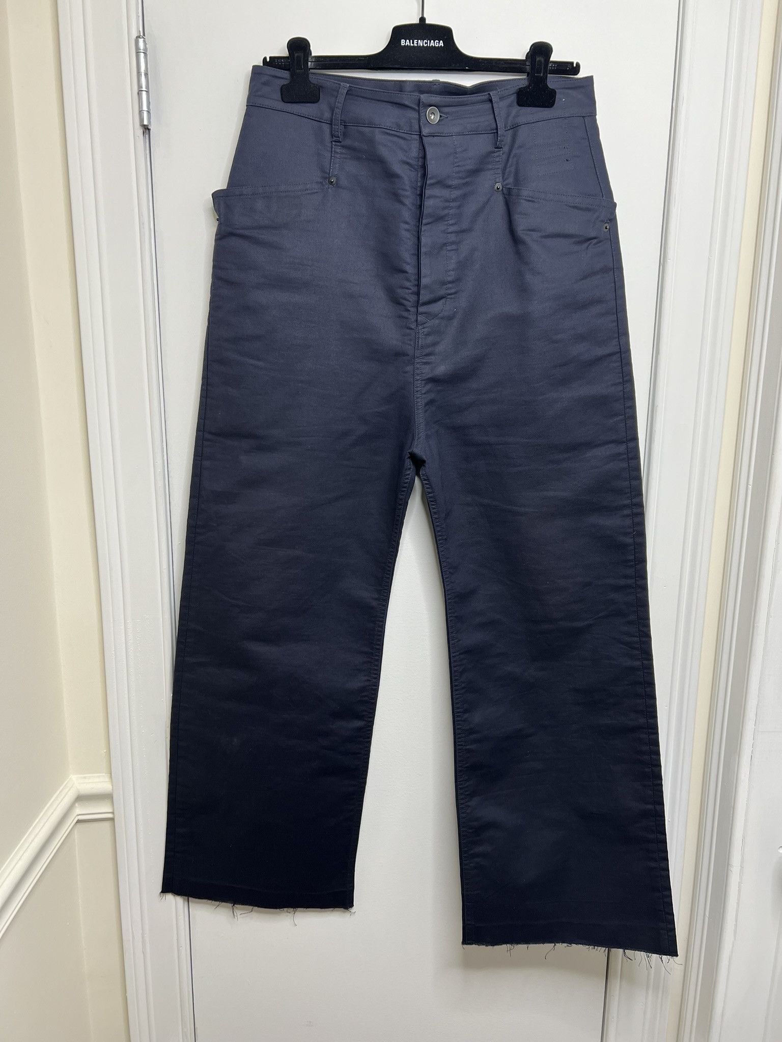 image of Rick Owens Drkshdw Rick Owens Sample Mastodon Cut Trousers Size 31 in Indigo, Men's