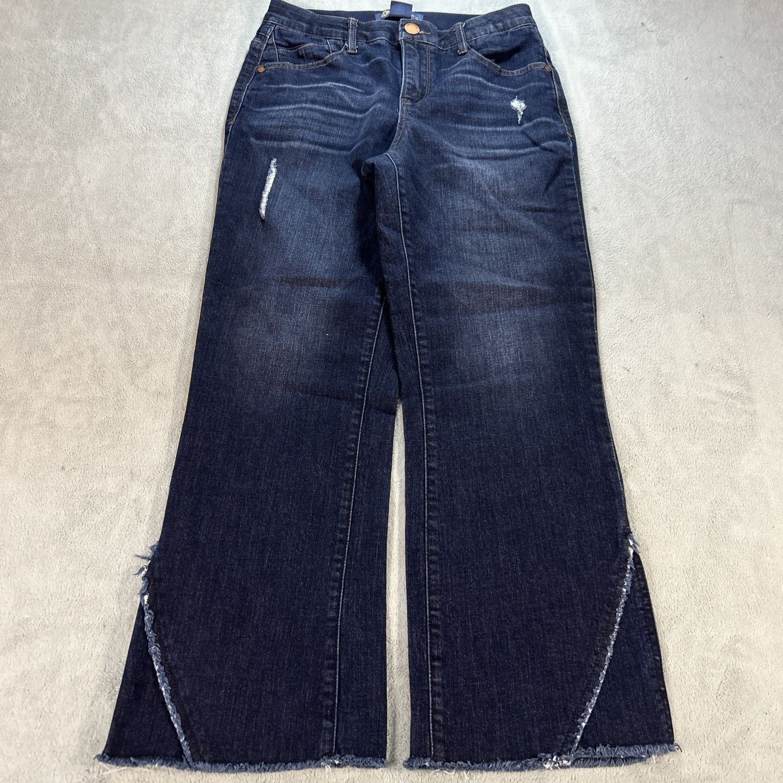 Levi's Democracy Technology Dojo Jeans Flare Sz 4p 28x26 Raw Hems Size 27" / US 4 / IT 40 - 2 Thumbnail