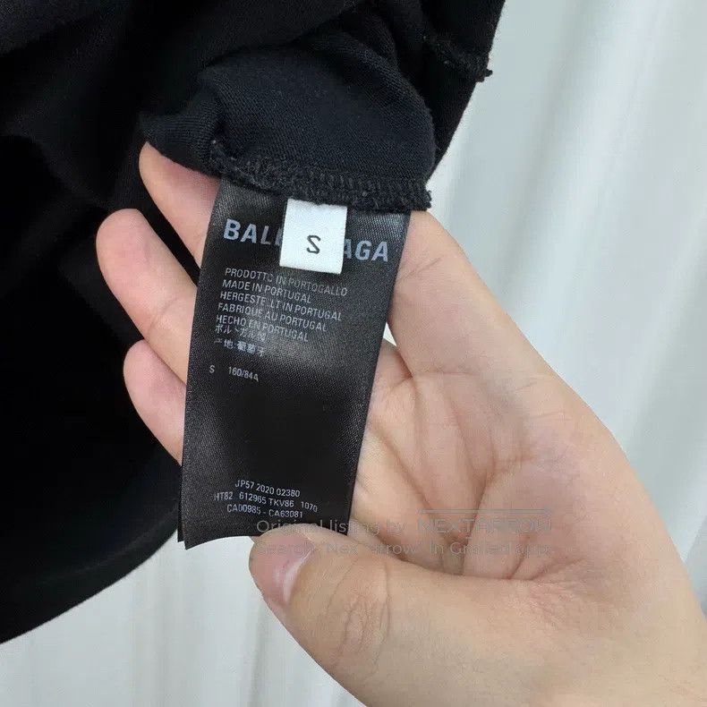 Balenciaga Balenciaga Embroidered Boomerang Letter Short Sleeve Size US S / EU 44-46 / 1 - 6 Thumbnail