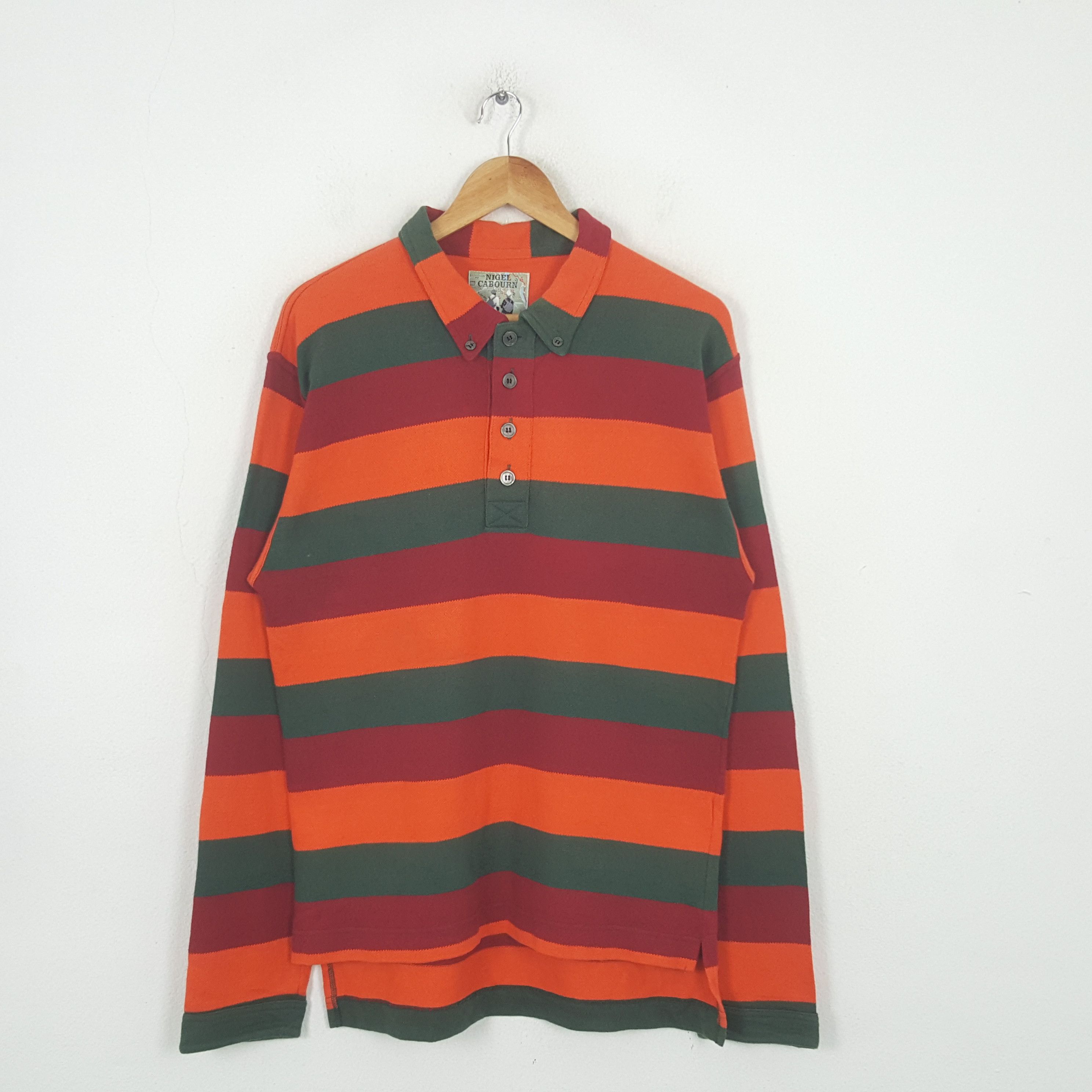 Nigel Cabourn Vintage Nigel Cabourn Designer Brand Stripes Polos RR1 Size US M / EU 48-50 / 2 - 1 Thumbnail