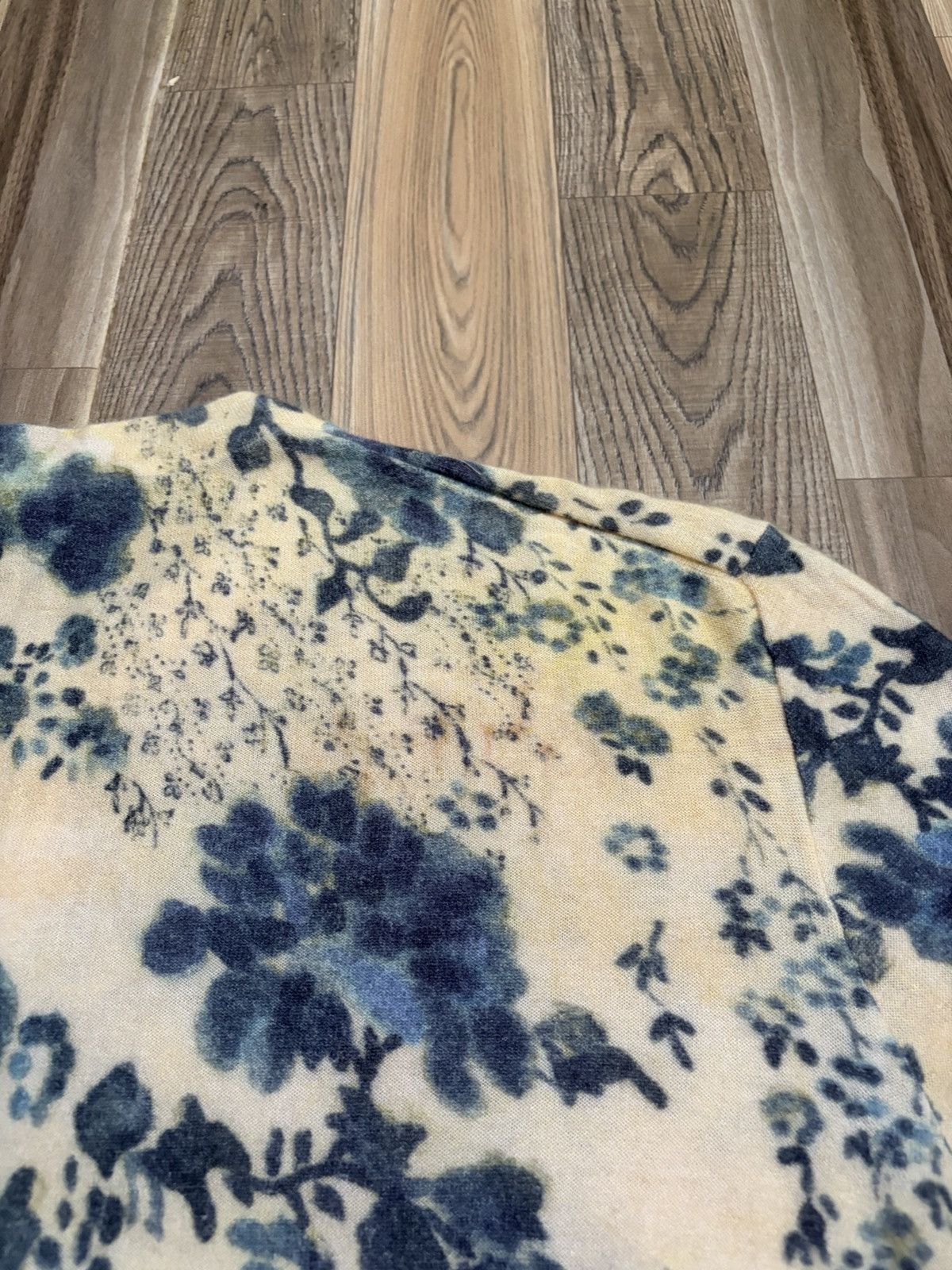Loro Piana LORO PIANA BLUE EYES FLORAL CASHMERE SILK SWEATERS Size L / US 10 / IT 46 - 7 Thumbnail