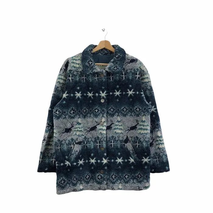 L.L. Bean Vtg 80’ L.L BEAN MAINE Navojo Aztec Parka Heavy Jacket Size L / US 10 / IT 46 - 1 Thumbnail