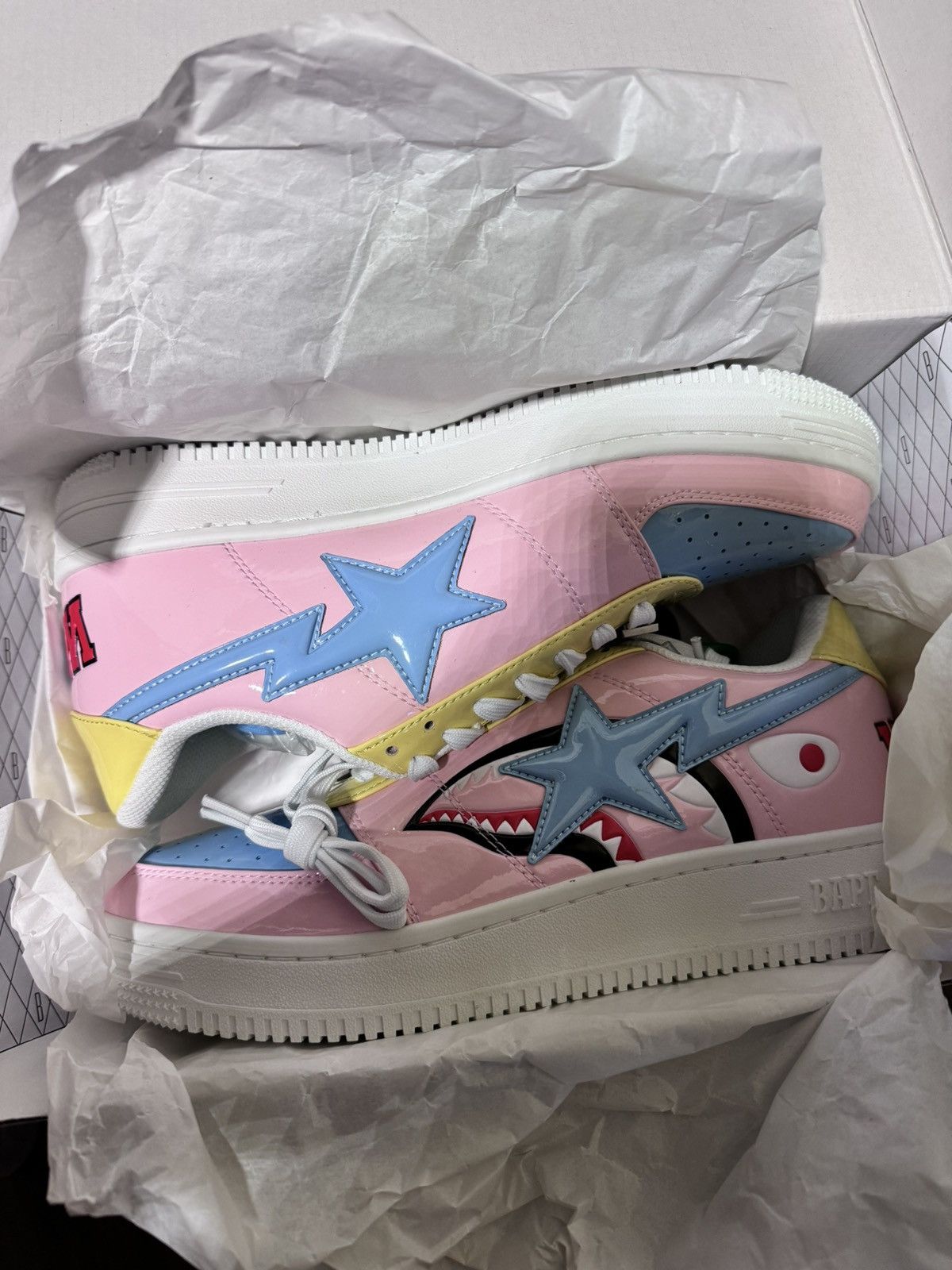 Bape A Bathing Ape Bape Sta Low M2 20th Anniversary Patent Pink Size US 10 / EU 43 - 1 Thumbnail