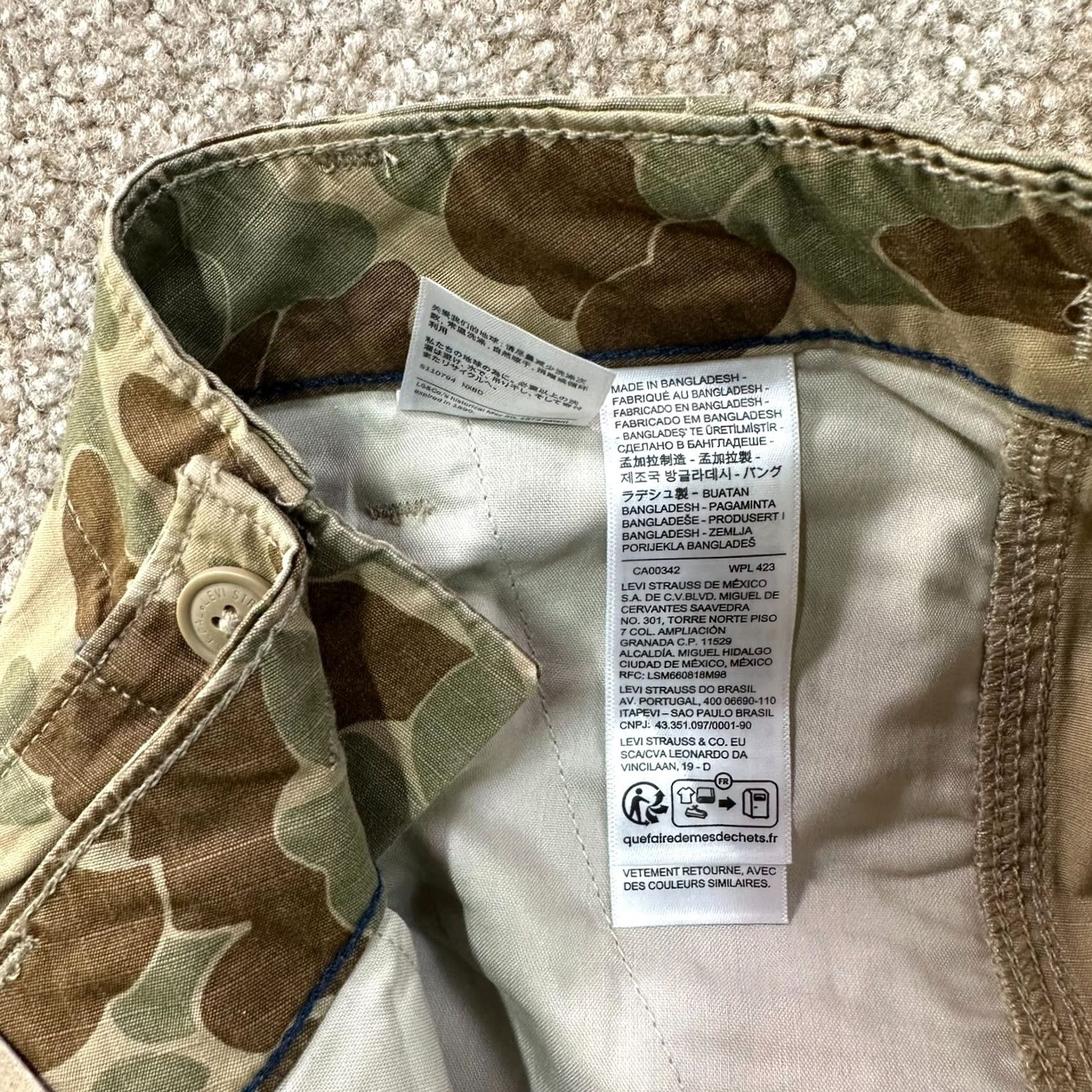 Levi's Levi's Cargo Baggy Pants Mens 32x32 Brown Camouflage Cotton Relaxed NWT Pants Size US 32 / EU 48 - 6 Thumbnail