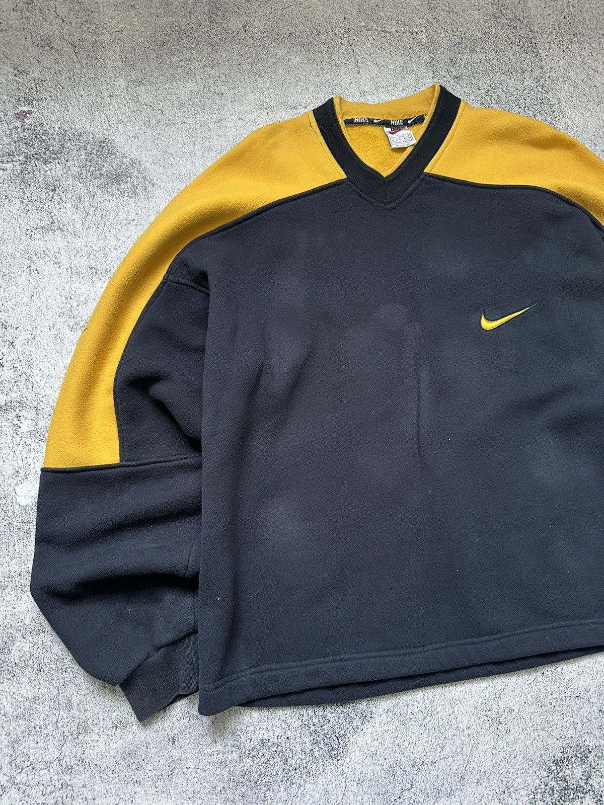 Nike Made in USA Nike Sweatshirt Oversize Fit Yellow Logo Size US L / EU 52-54 / 3 - 4 Thumbnail