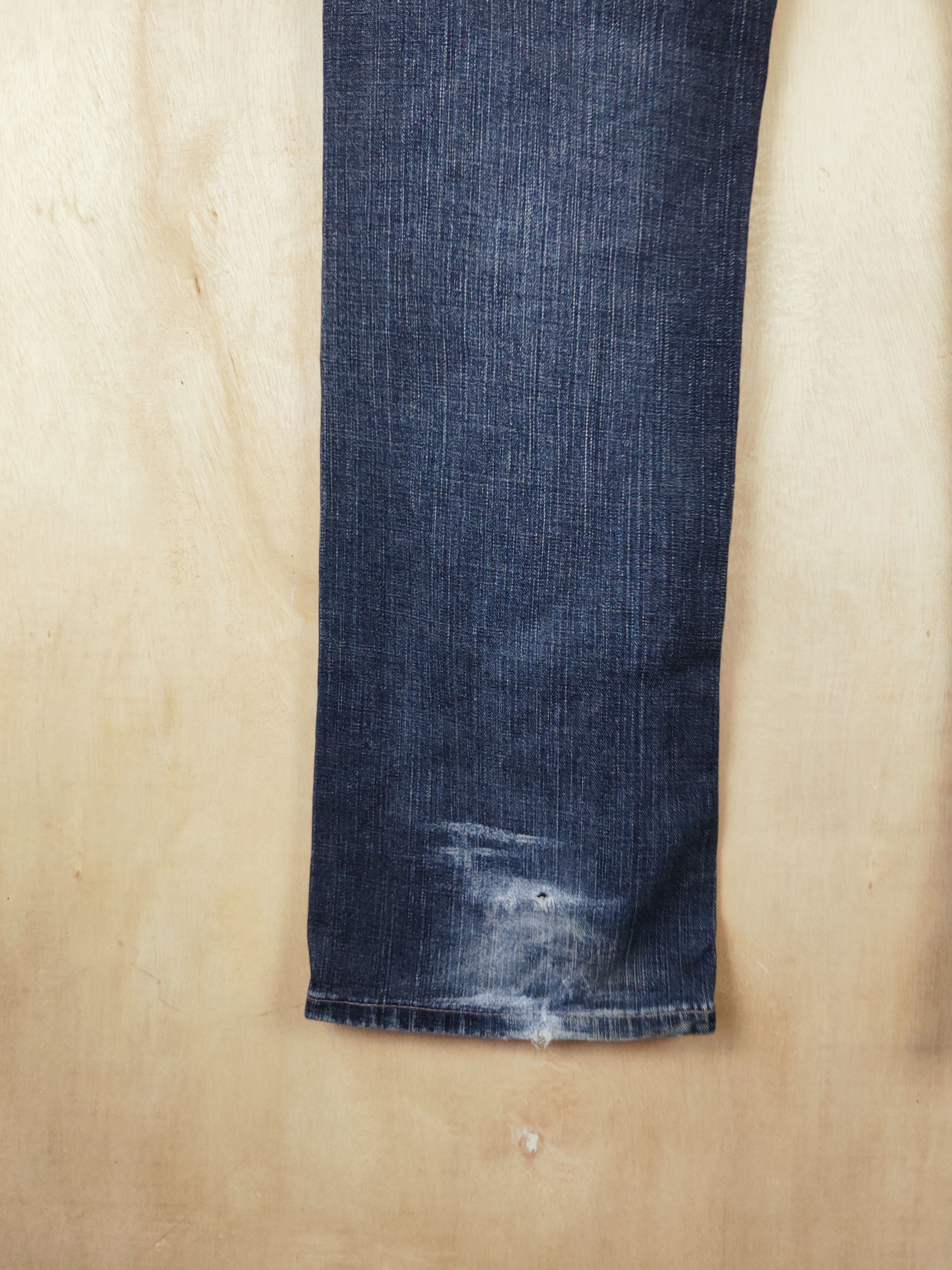 Edwin Edwin Dark Blue Distressed Ripped Jeans #S2673 Size US 35 - 12 Thumbnail
