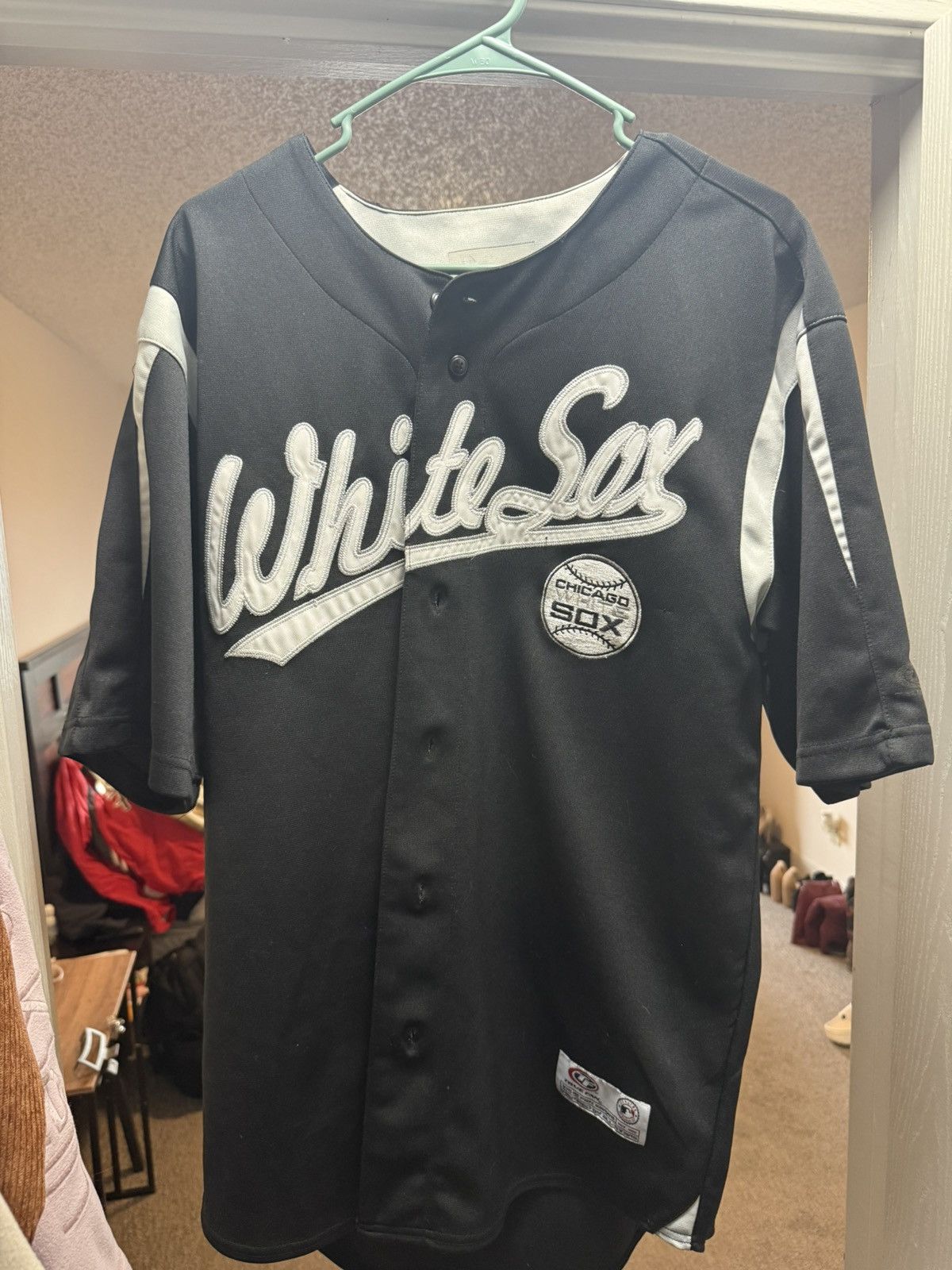 MLB Vintage White Sox Jersey Size US L / EU 52-54 / 3 - 1 Thumbnail