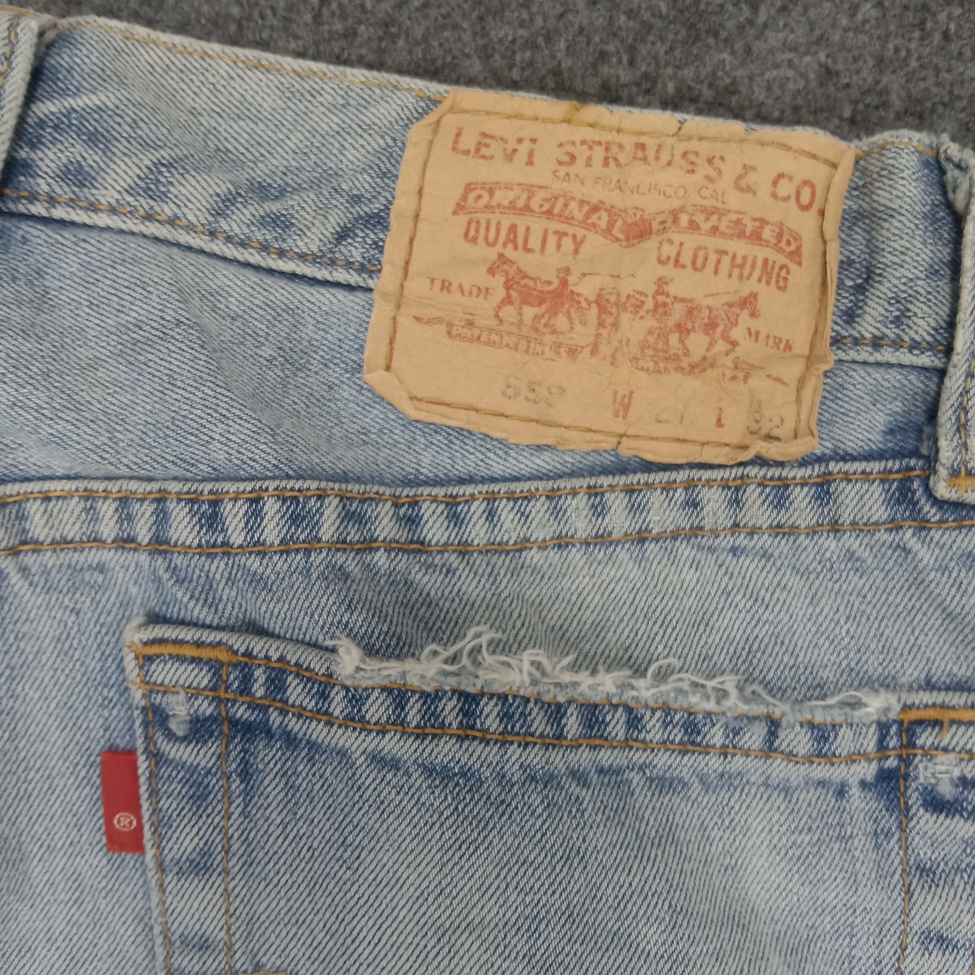 Levi's × Vintage Levi's 501 Distressed Flared Denim Jeans Size US 28 / EU 44 - 8 Thumbnail