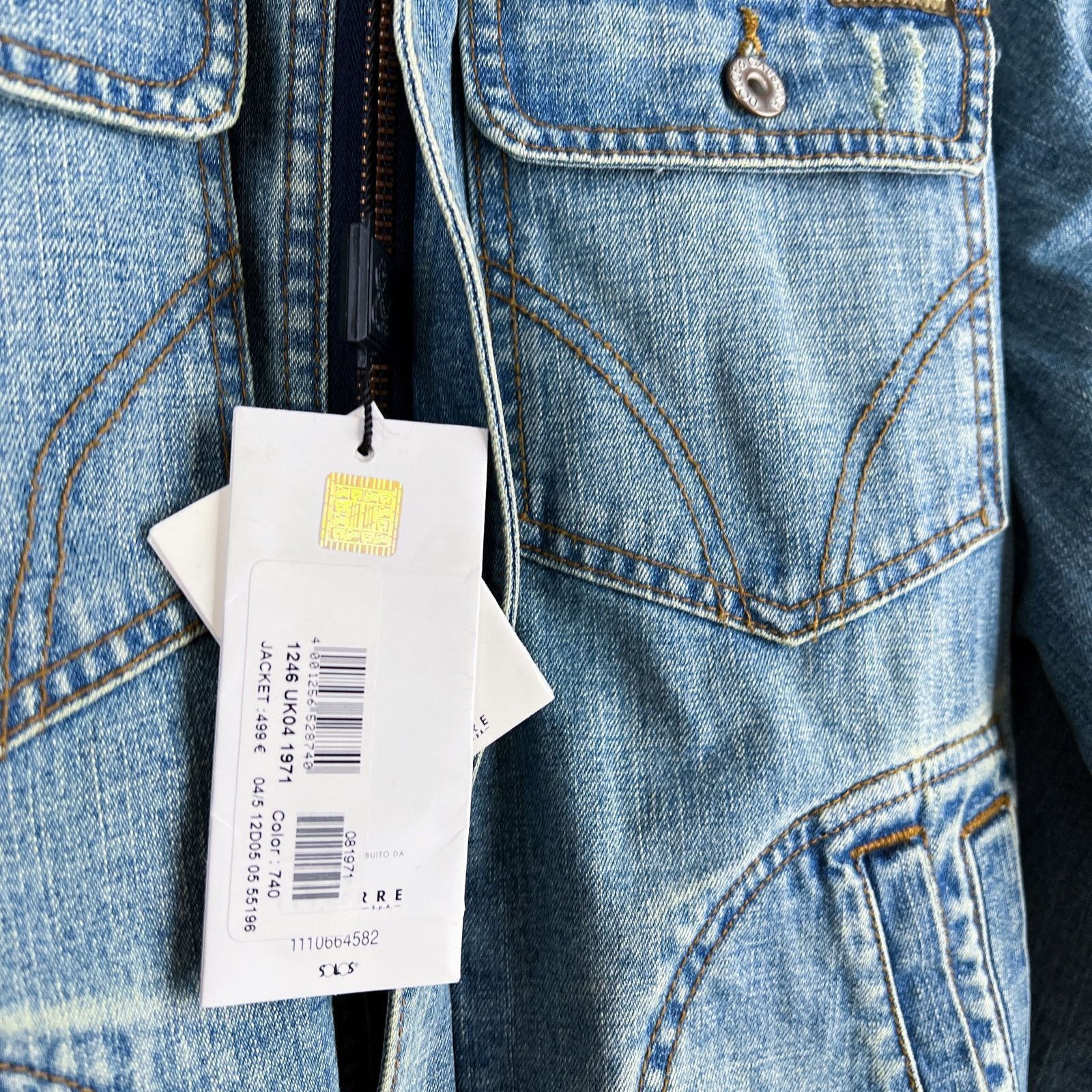 Dolce Gabbana SS2005 DG Logo Light Blue Denim Bomber Jacket