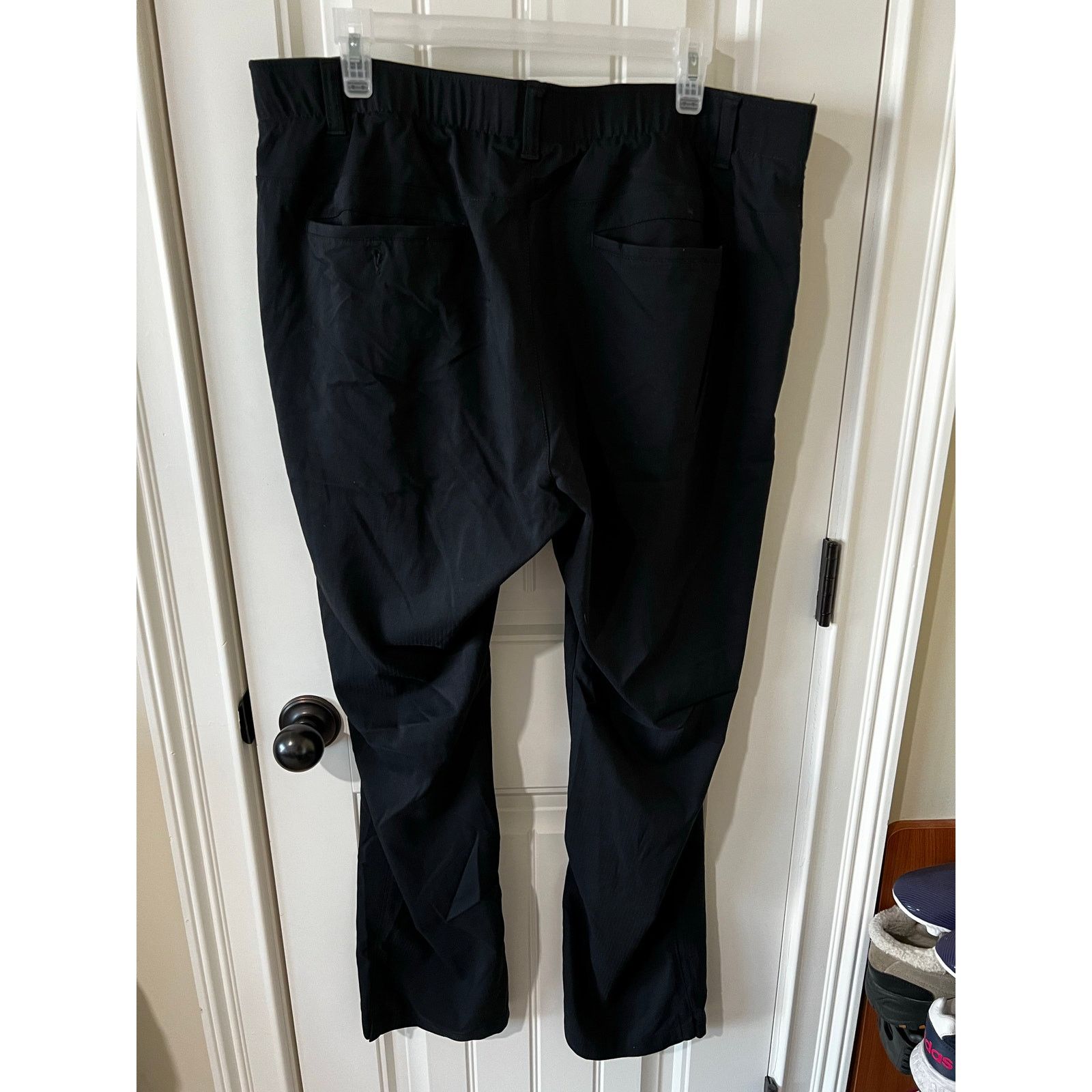 Under Armour UA Tech Pants Smooth stretchy fabric waistband Black 38x32 Size US 38 / EU 54 - 11 Thumbnail