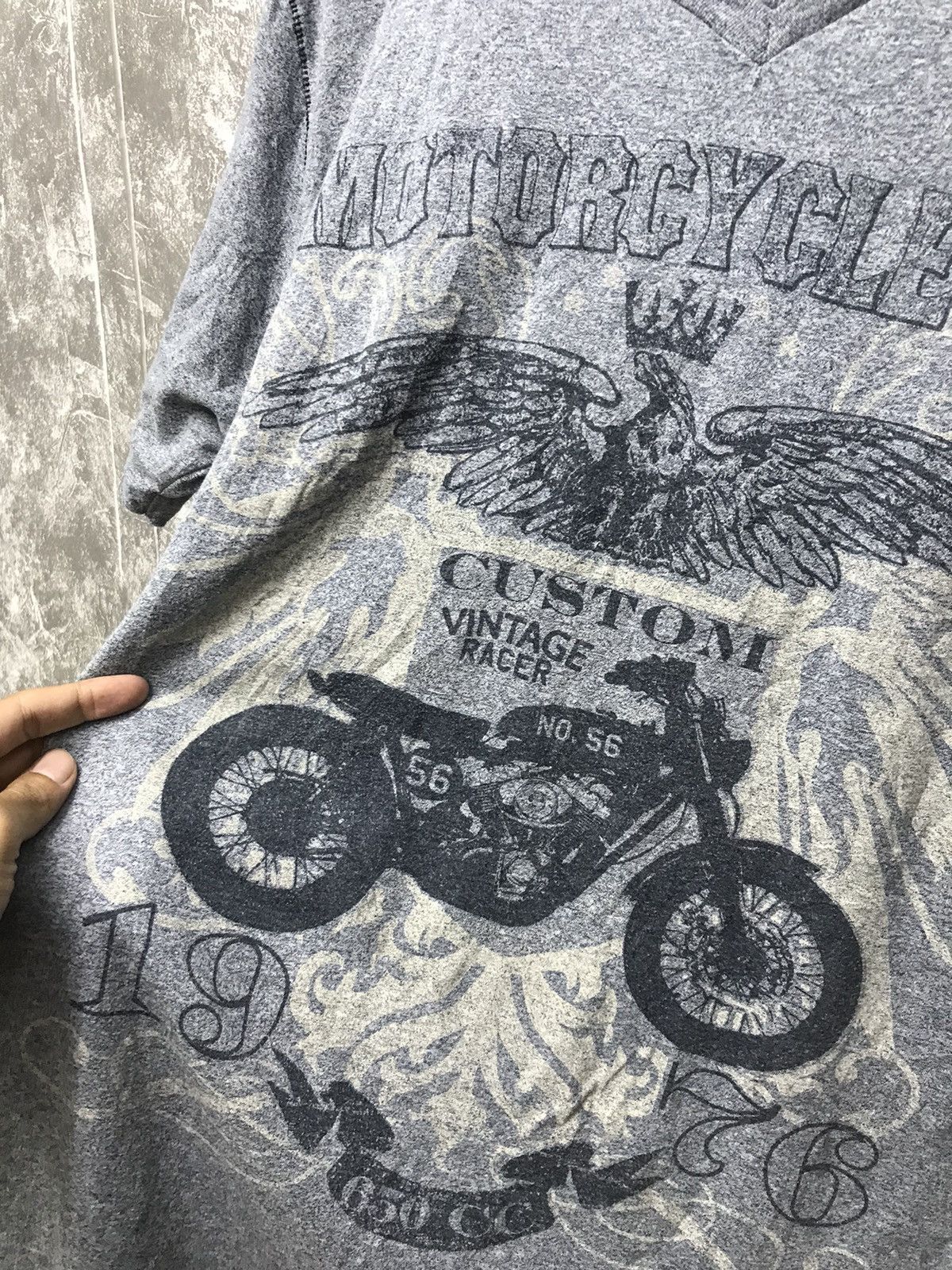 Affliction × Ed Hardy × Southpole Affliction Eagle Motorcycle Custom Y2K Graphic Tee Size US M / EU 48-50 / 2 - 3 Thumbnail