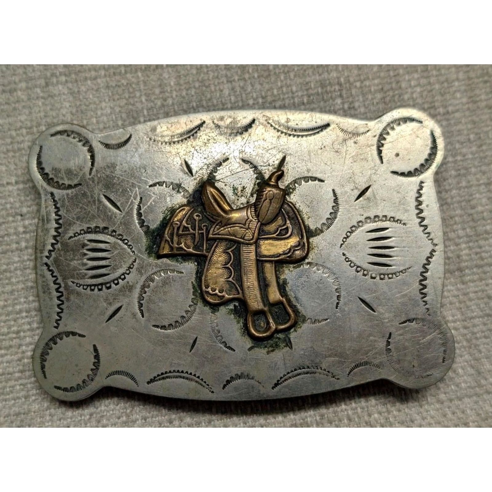 Vintage VINTAGE Justin belt buckle Nickel Silver Cowboy Western rodeo Size ONE SIZE - 2 Thumbnail