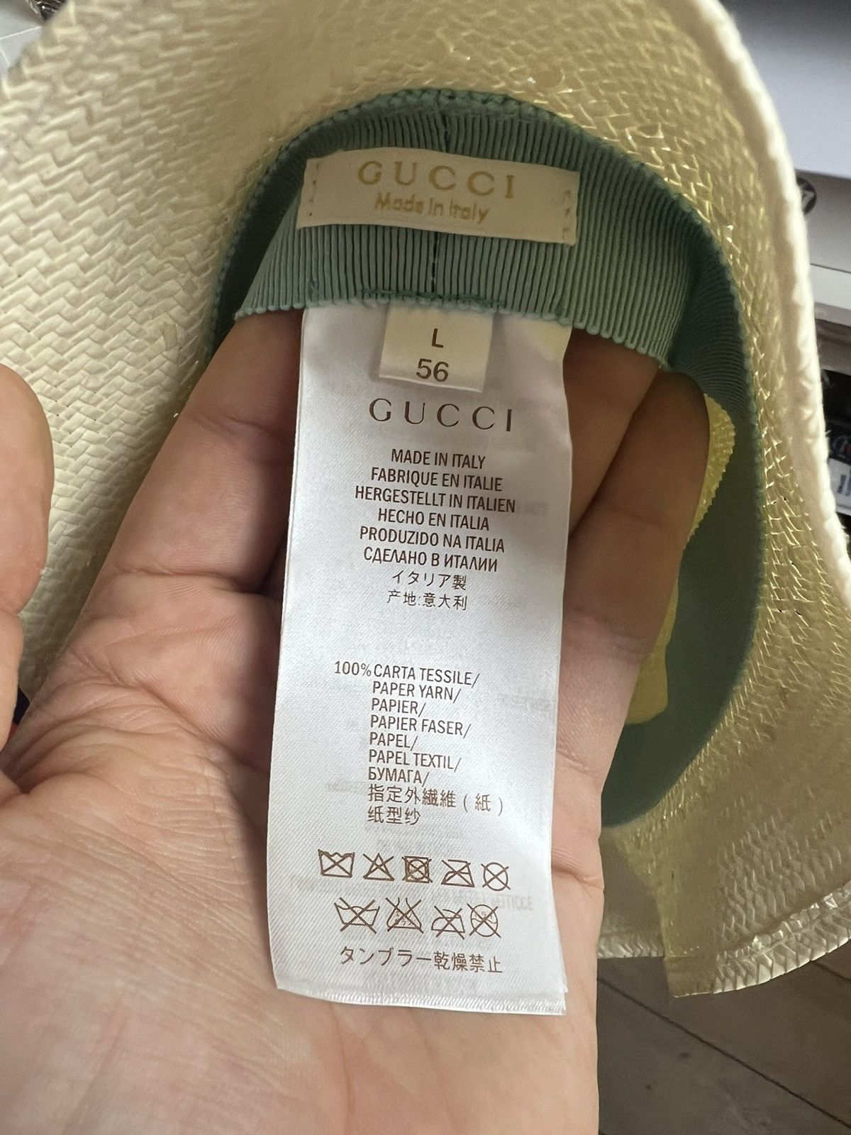Designer × Gucci Gucci small logo bucket hat L 56cm designer luxury old money Size ONE SIZE - 7 Thumbnail