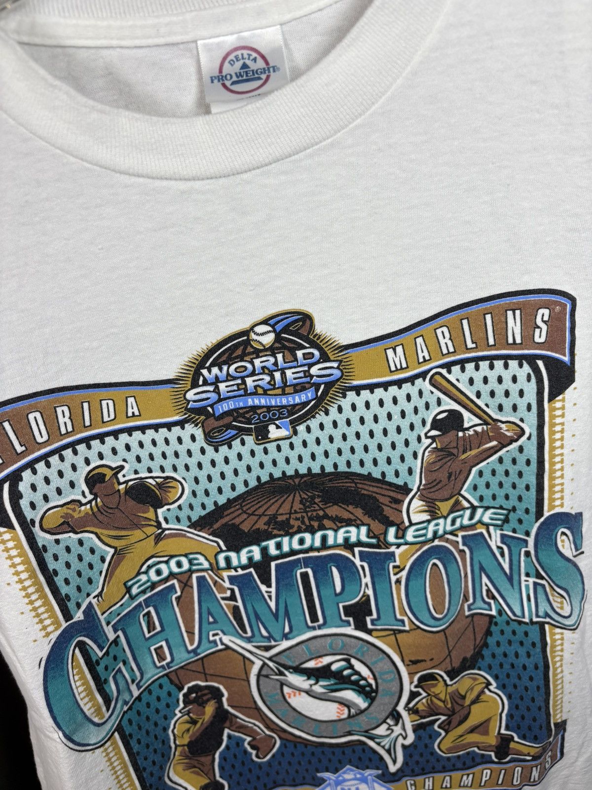 MLB × Vintage 2003 Florida Marlins World Series Champions white T-shirt Size US M / EU 48-50 / 2 - 3 Thumbnail