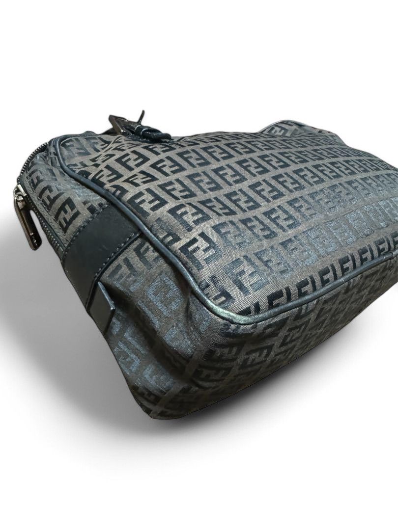 Fendi Fendi - Shoulder Bag Zucchino Pattern Black Brown Handbag Size ONE SIZE - 3 Thumbnail
