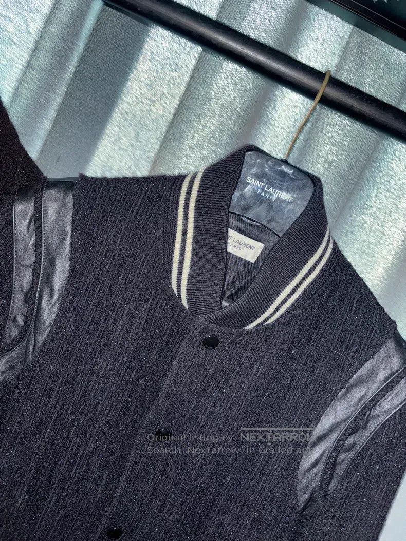 Saint Laurent Paris Saint Laurent Paris Black Samurai Sparkle Baseball Jacket Size US S / EU 44-46 / 1 - 4 Thumbnail