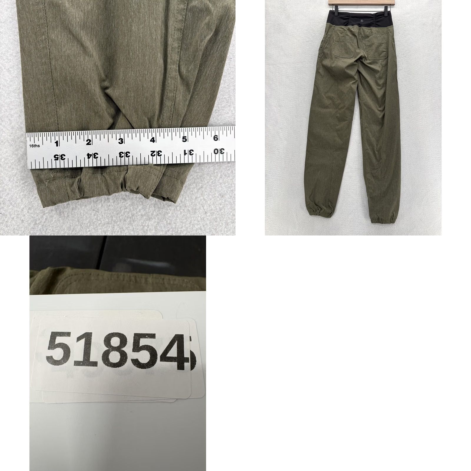 Prana prAna Summit Hybrid Jogger Pants Womens XS Green Woven Stretch Hiking Trail Camp Size 26" / US 2 / IT 38 - 8 Thumbnail