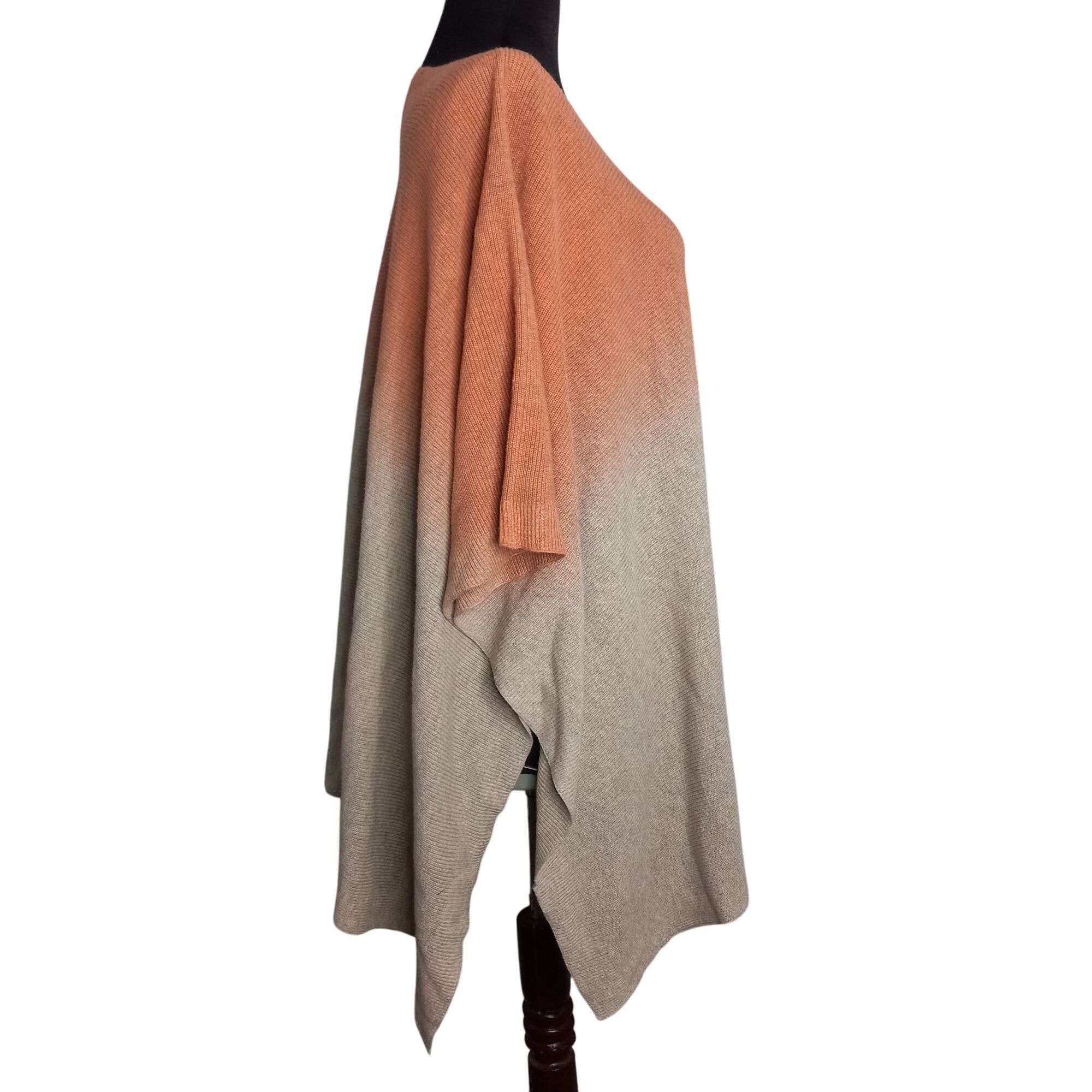J. Jill Purejill J Jill One Size Poncho Ombré Knit Cape Soft Gradien Size ONE SIZE - 5 Thumbnail