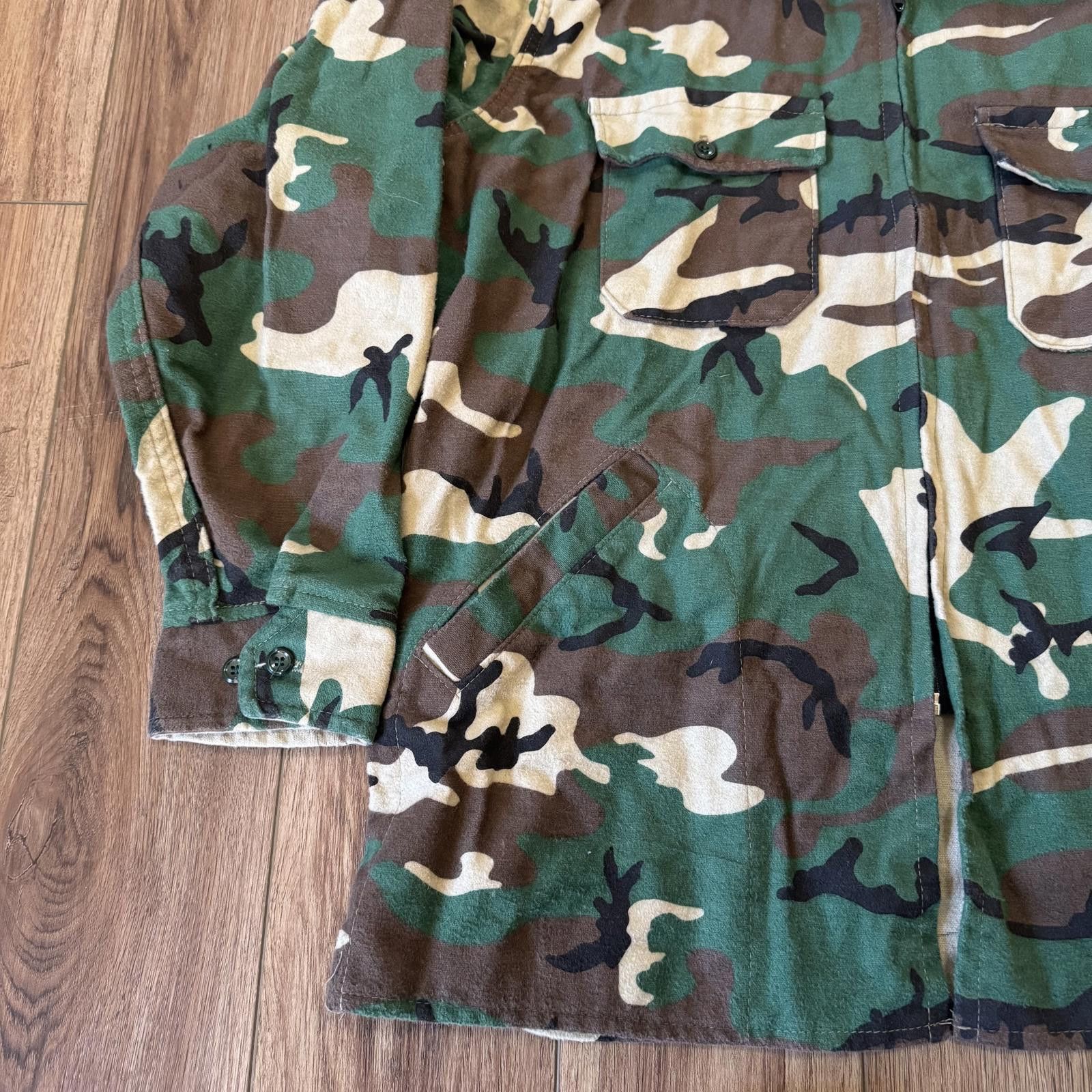 Cabelas Vintage 80s Cabela’s Camo Chamois Flannel Zip Up Hunting Size US L / EU 52-54 / 3 - 2 Thumbnail