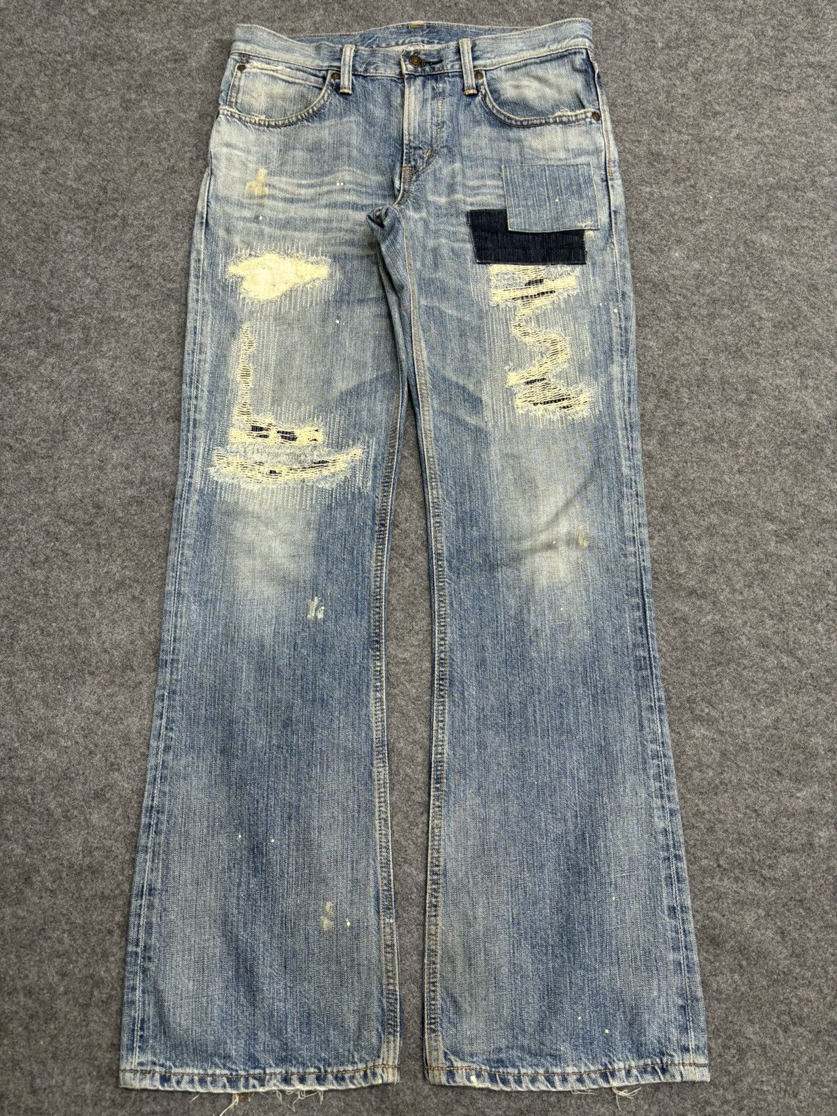 BORO Denim 💥Boro Style💥Flare Edwin Archival Boro Patchwork Denim F481 Size US 32 / EU 48 - 25 Thumbnail