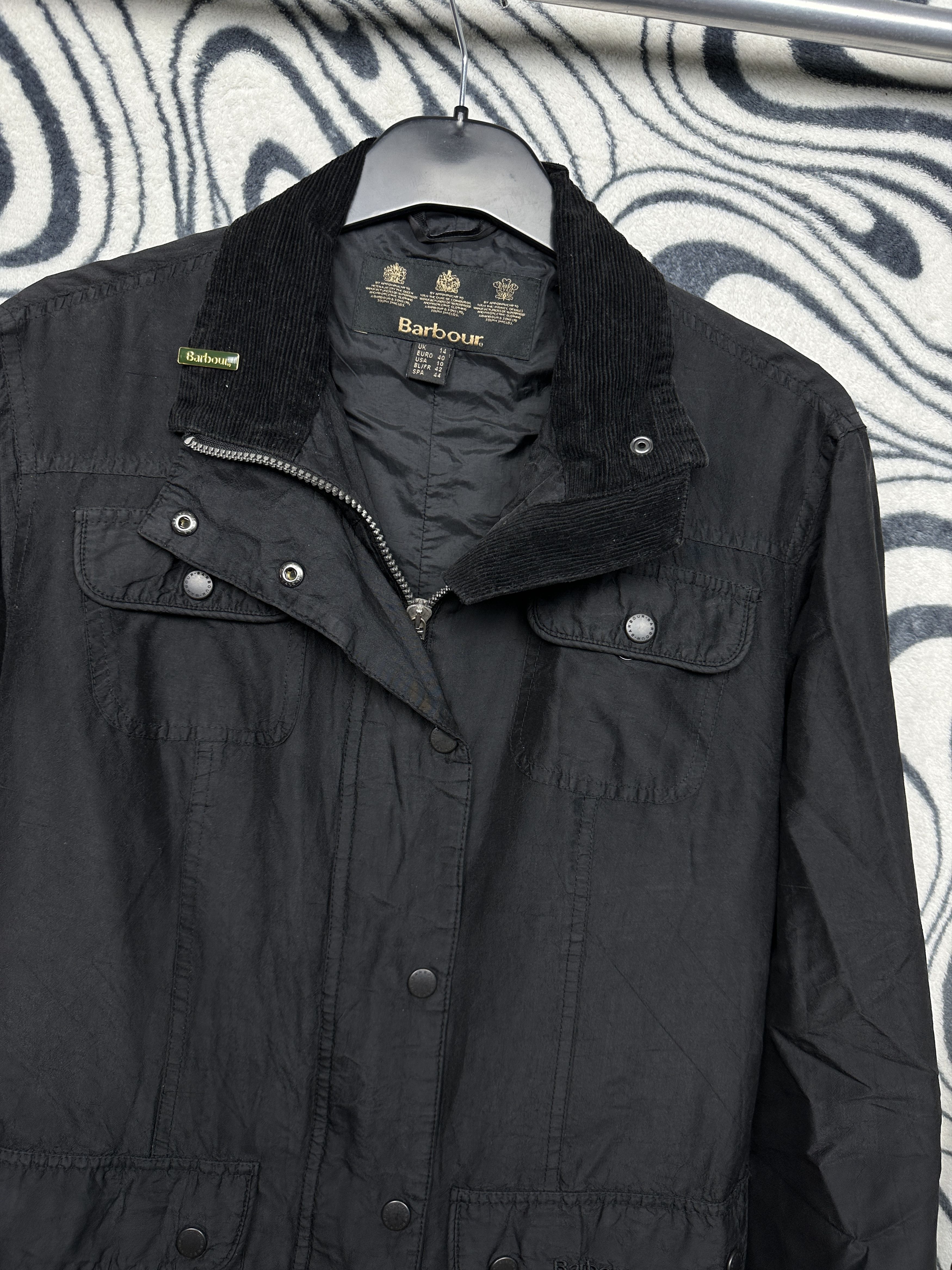 Barbour Barbour Womens Waxed Silk Utility Jacket Size L / US 10 / IT 46 - 2 Thumbnail