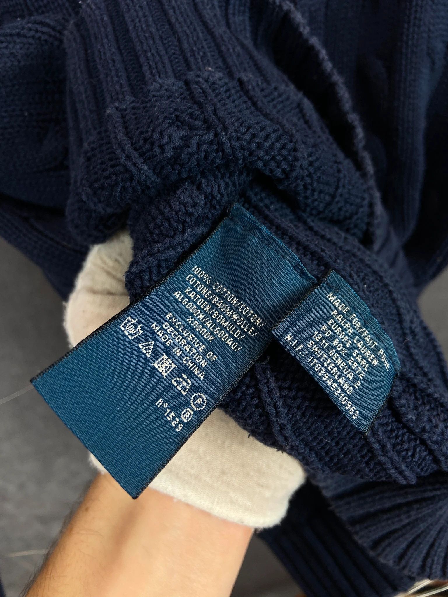 Ralph Lauren Ralph Lauren Navy Cable Knit Sweater Women's M Size M / US 6-8 / IT 42-44 - 5 Thumbnail