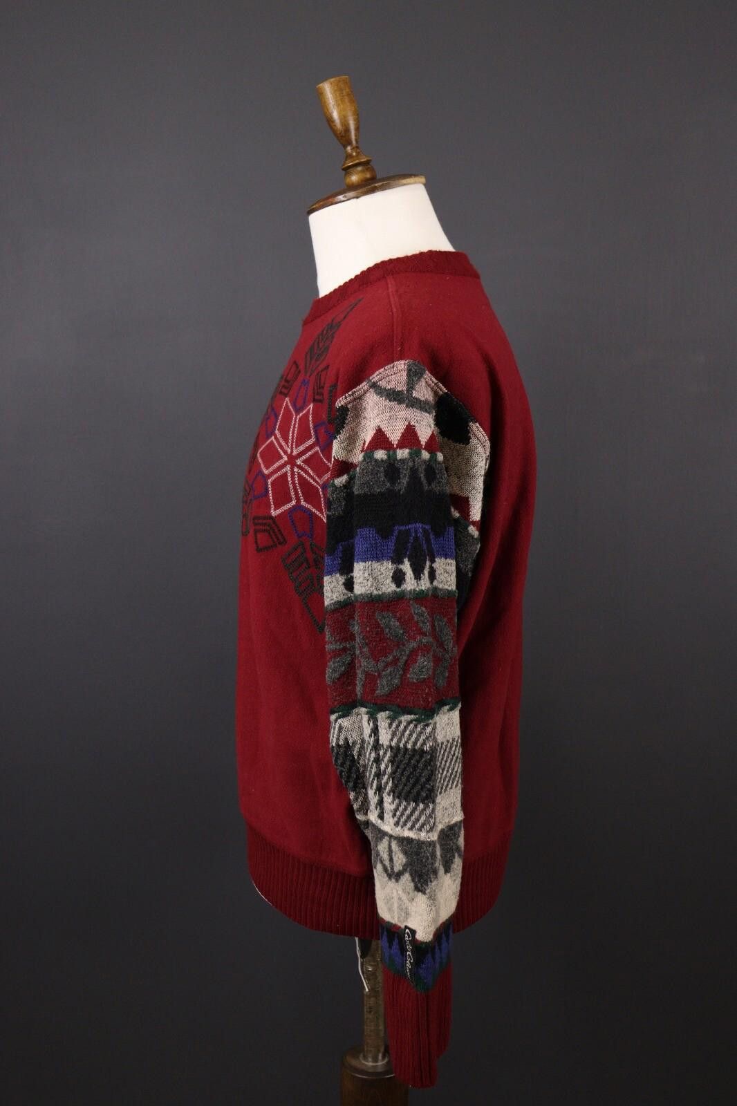 Carlo Colucci Carlo Colucci Red Wool Snowflakes Knit Sweater Size 52 Size US M / EU 48-50 / 2 - 5 Thumbnail