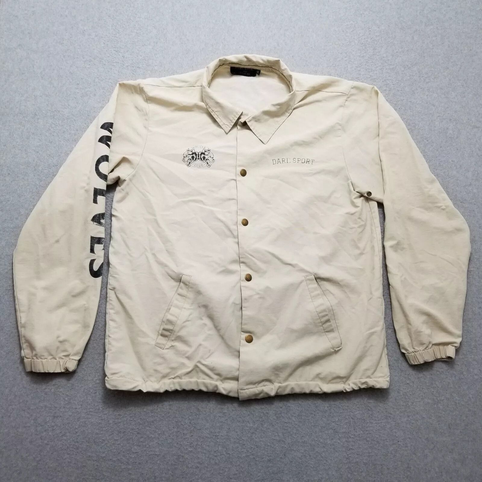 Darc Sport Darc Sport Jacket Mens XL Wolves Tan Windbreaker Size US XL / EU 56 / 4 - 1 Thumbnail