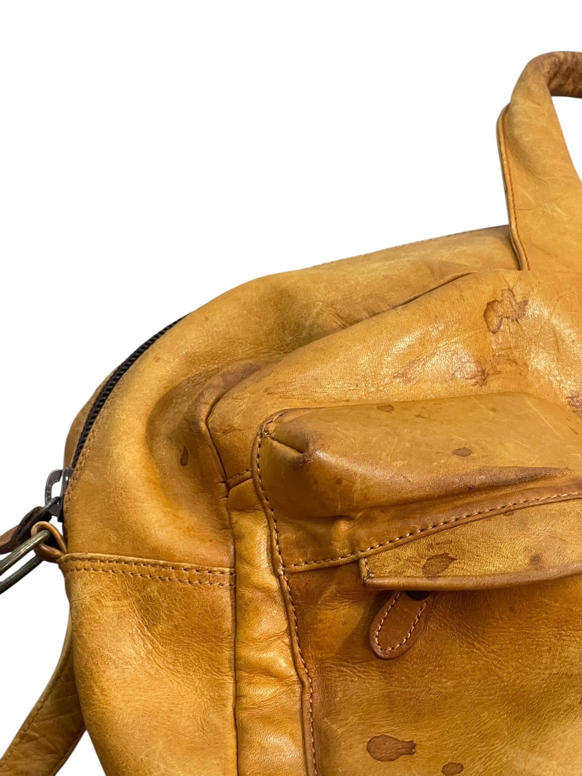 Genuine Leather Full Leather Beauty Patina Vtg TR Travel Duffle Bag 7🟩 Size ONE SIZE - 12 Thumbnail