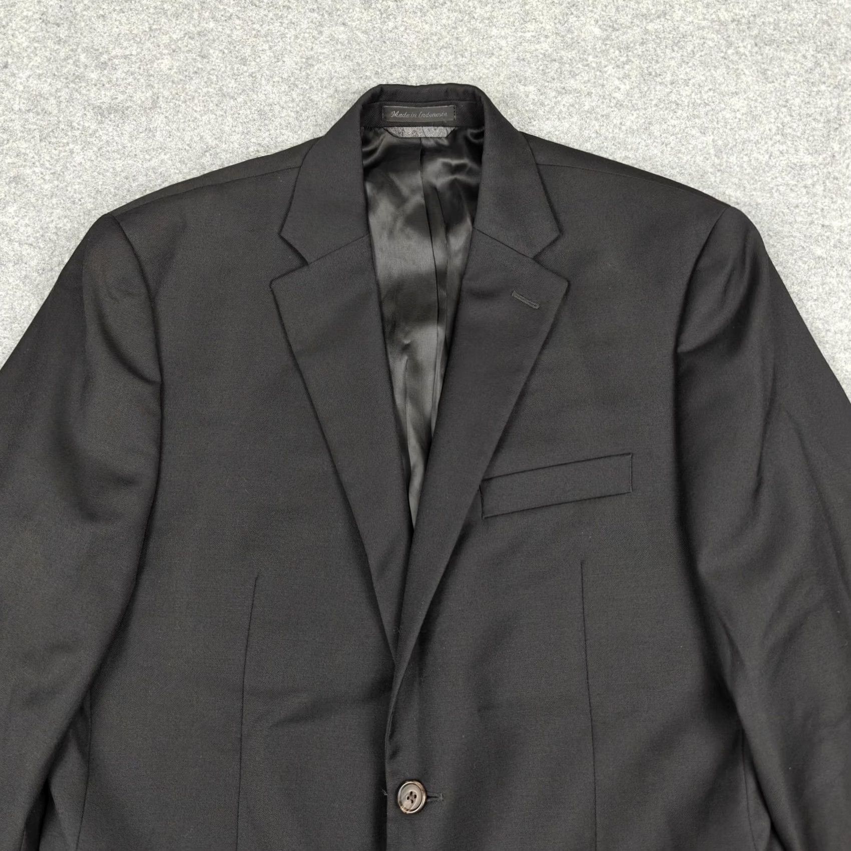 Ralph Lauren Lauren Ralph Lauren Mens 40R Black Wool Two Button Blazer Suit Jacket Lined Size 40R - 2 Thumbnail