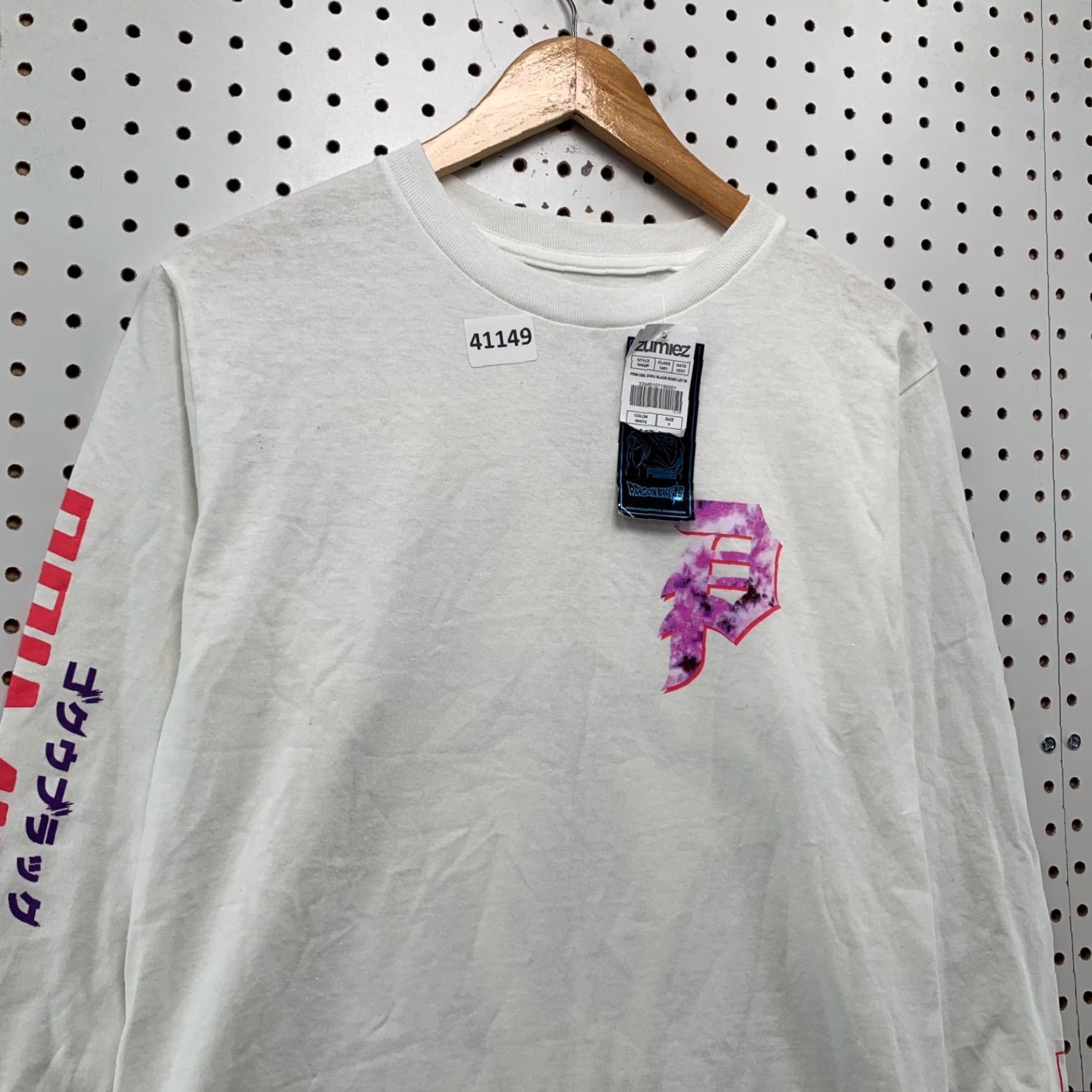 Vintage VINTAGE Dragon Ball Z T-Shirt Mens Small Long Sleeve Anime White 90s Graphic Print Size US S / EU 44-46 / 1 - 7 Thumbnail